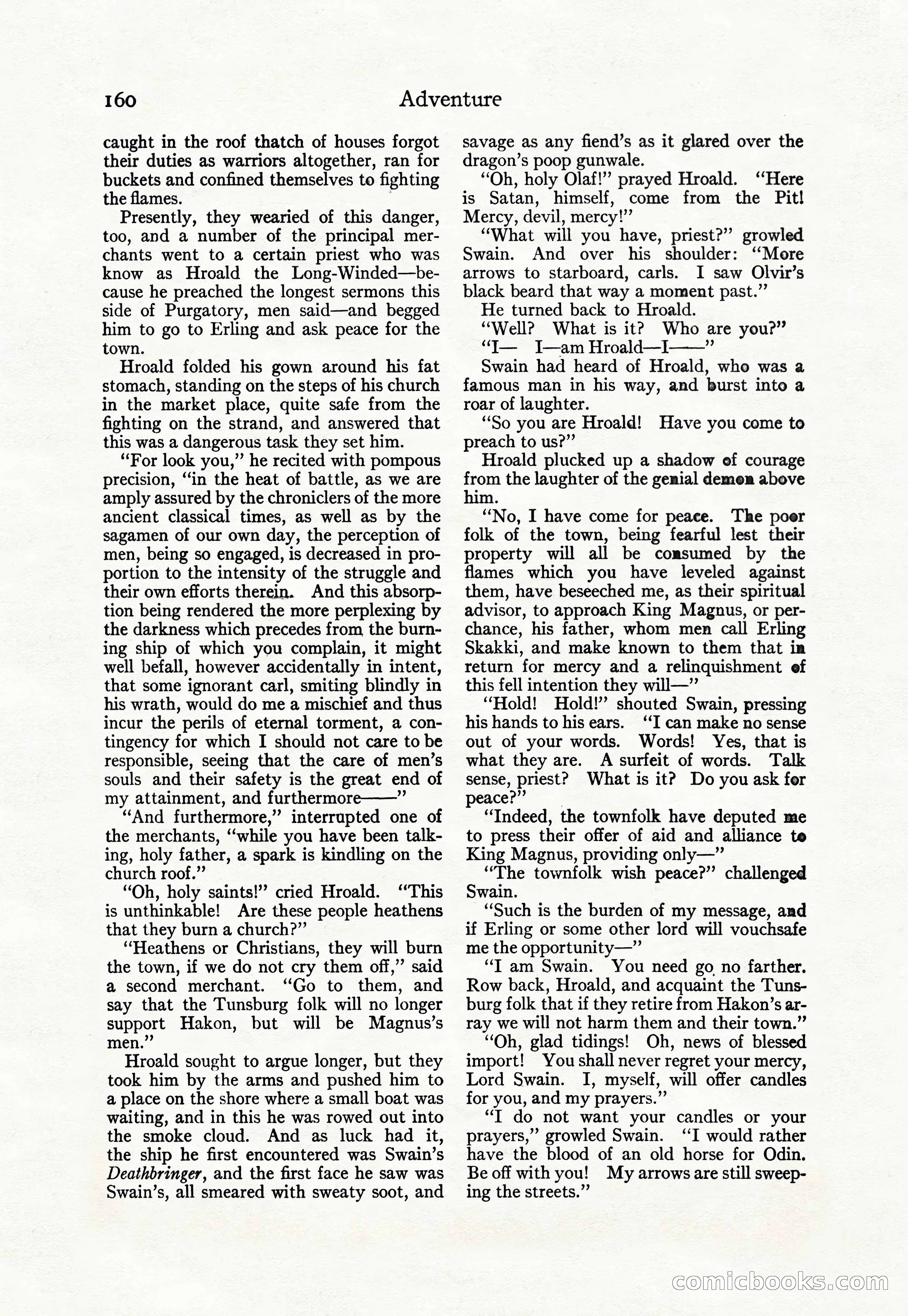 Adventure Magazine Cover, April 30, 1925 — page 170 of 204