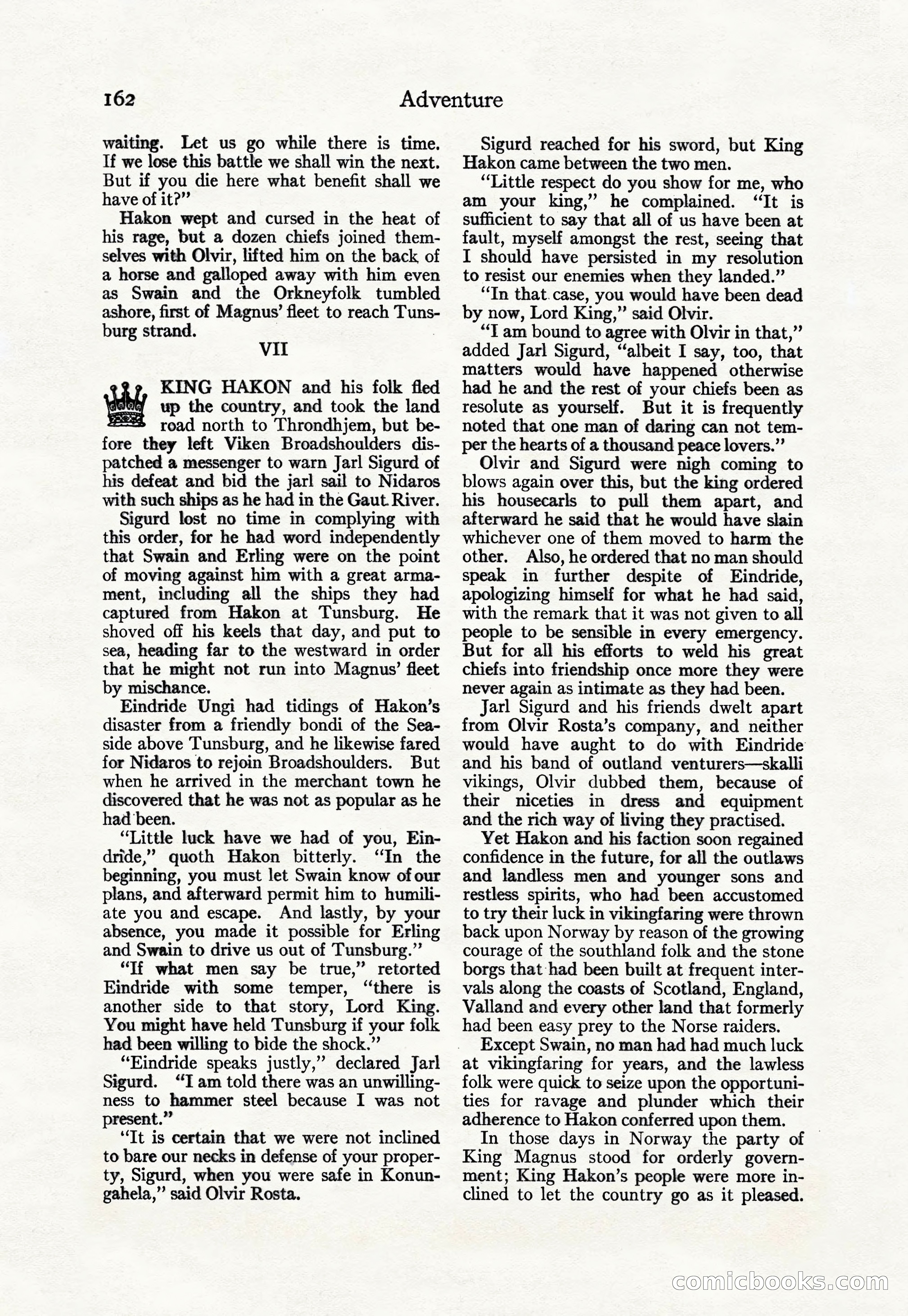 Adventure Magazine Cover, April 30, 1925 — page 172 of 204