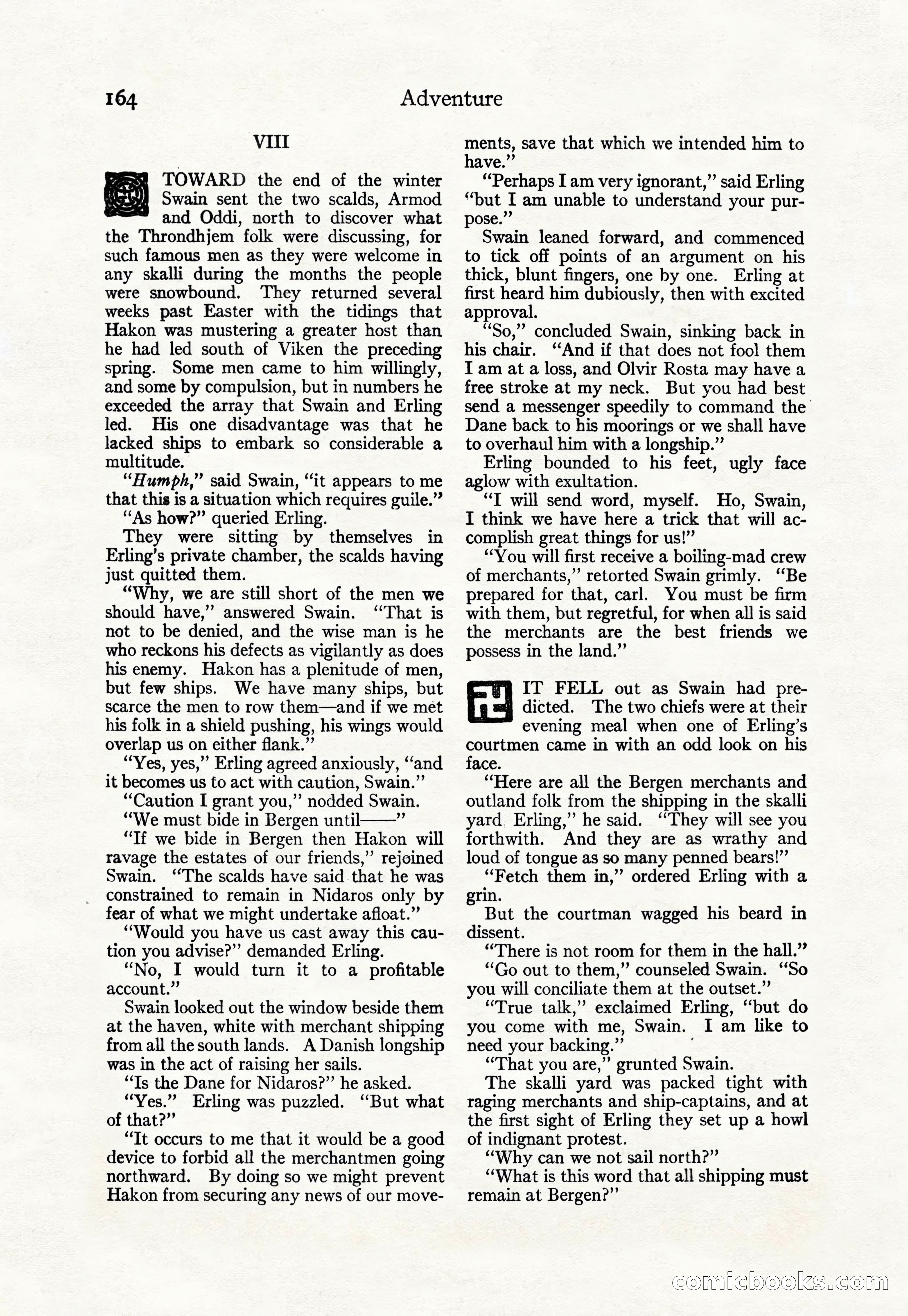 Adventure Magazine Cover, April 30, 1925 — page 174 of 204