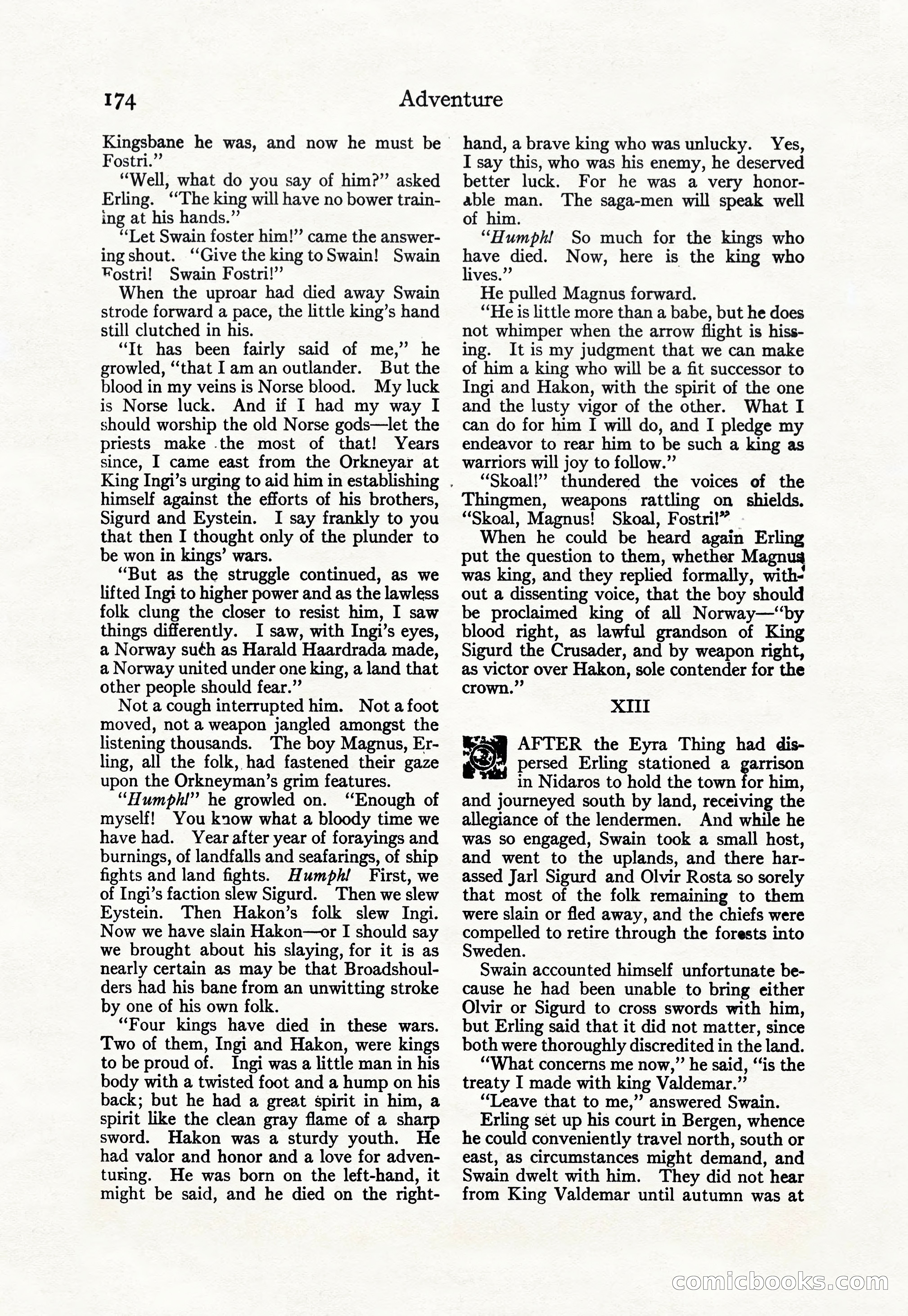 Adventure Magazine Cover, April 30, 1925 — page 184 of 204