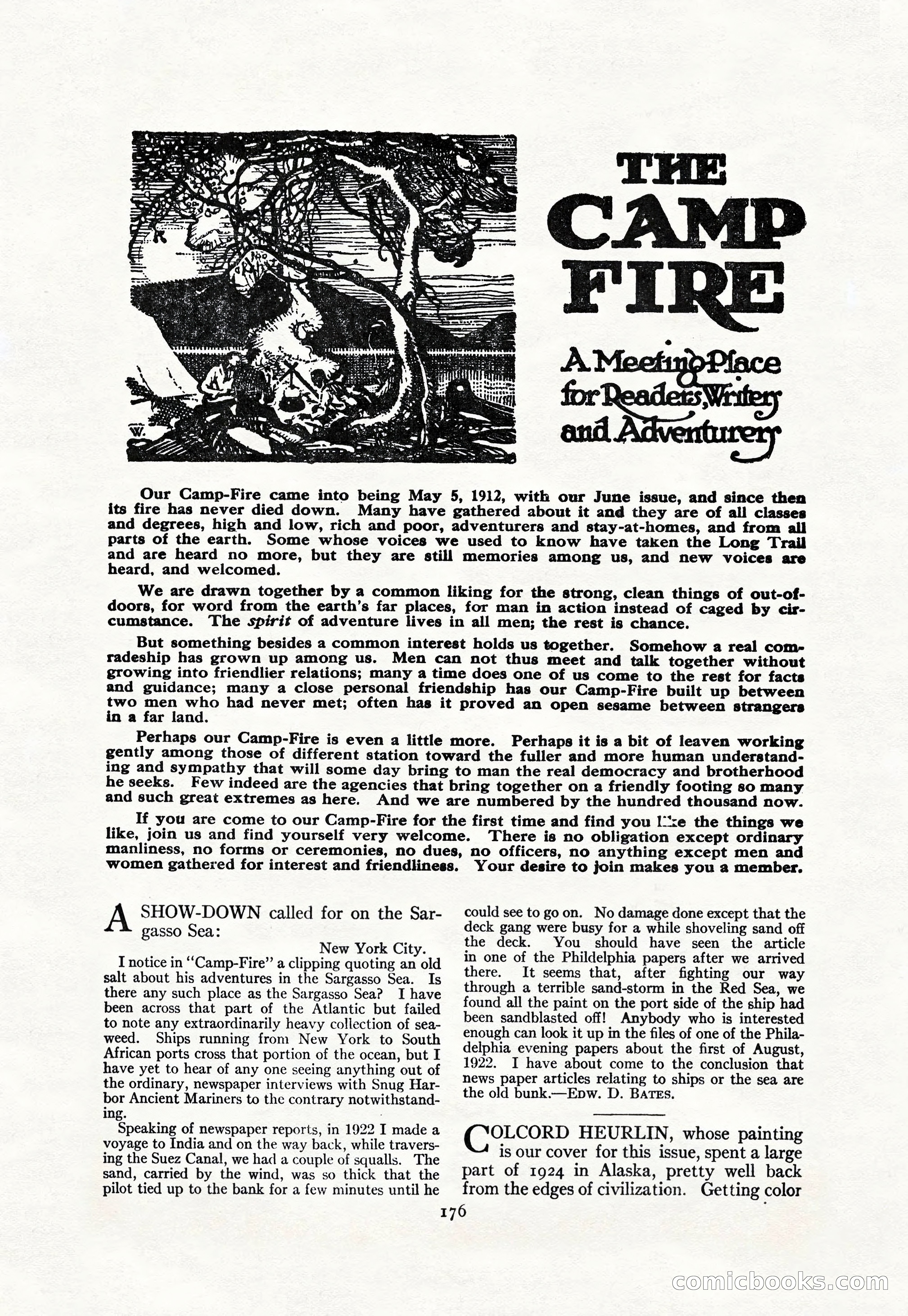 Adventure Magazine Cover, April 30, 1925 — page 186 of 204
