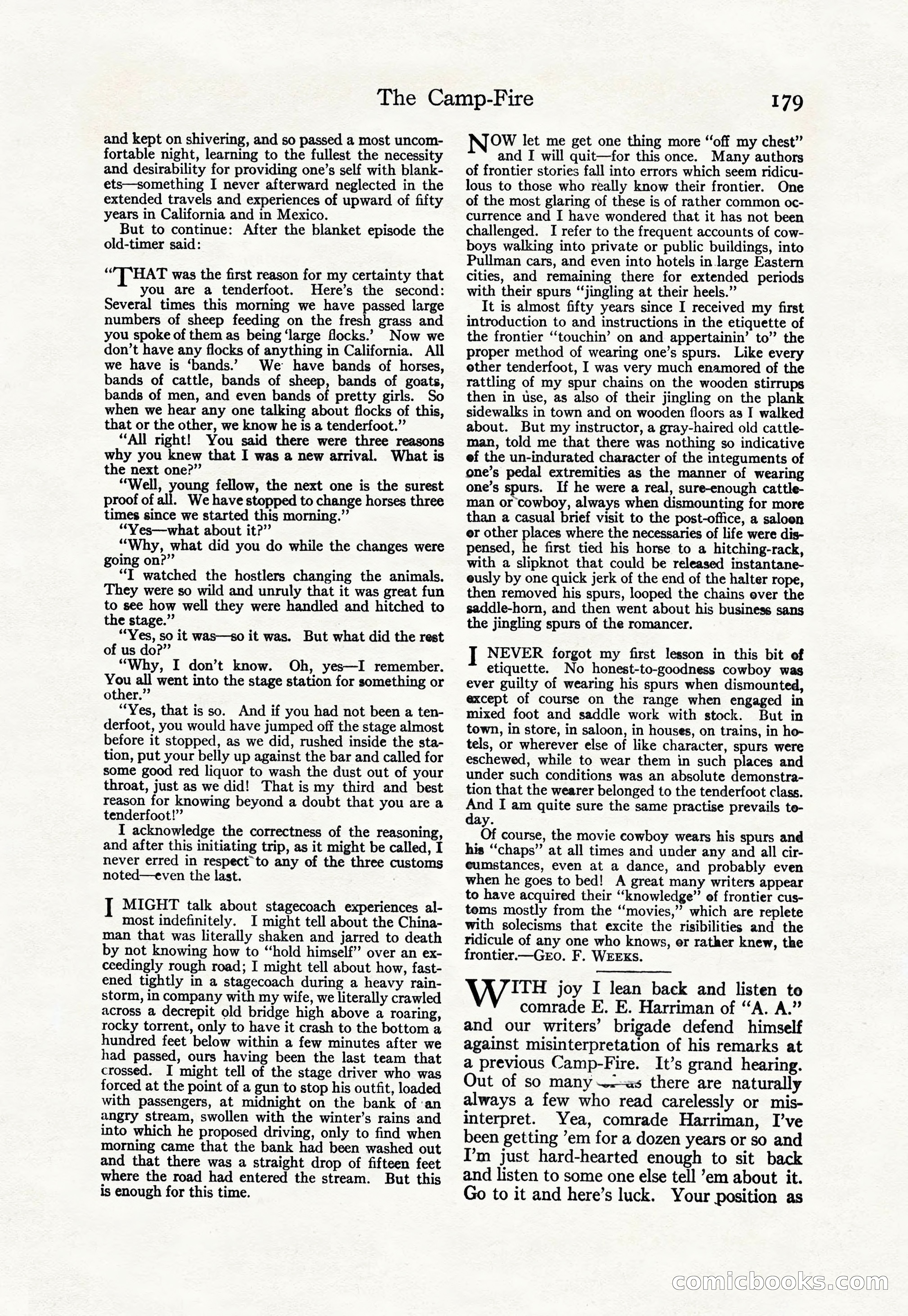 Adventure Magazine Cover, April 30, 1925 — page 189 of 204