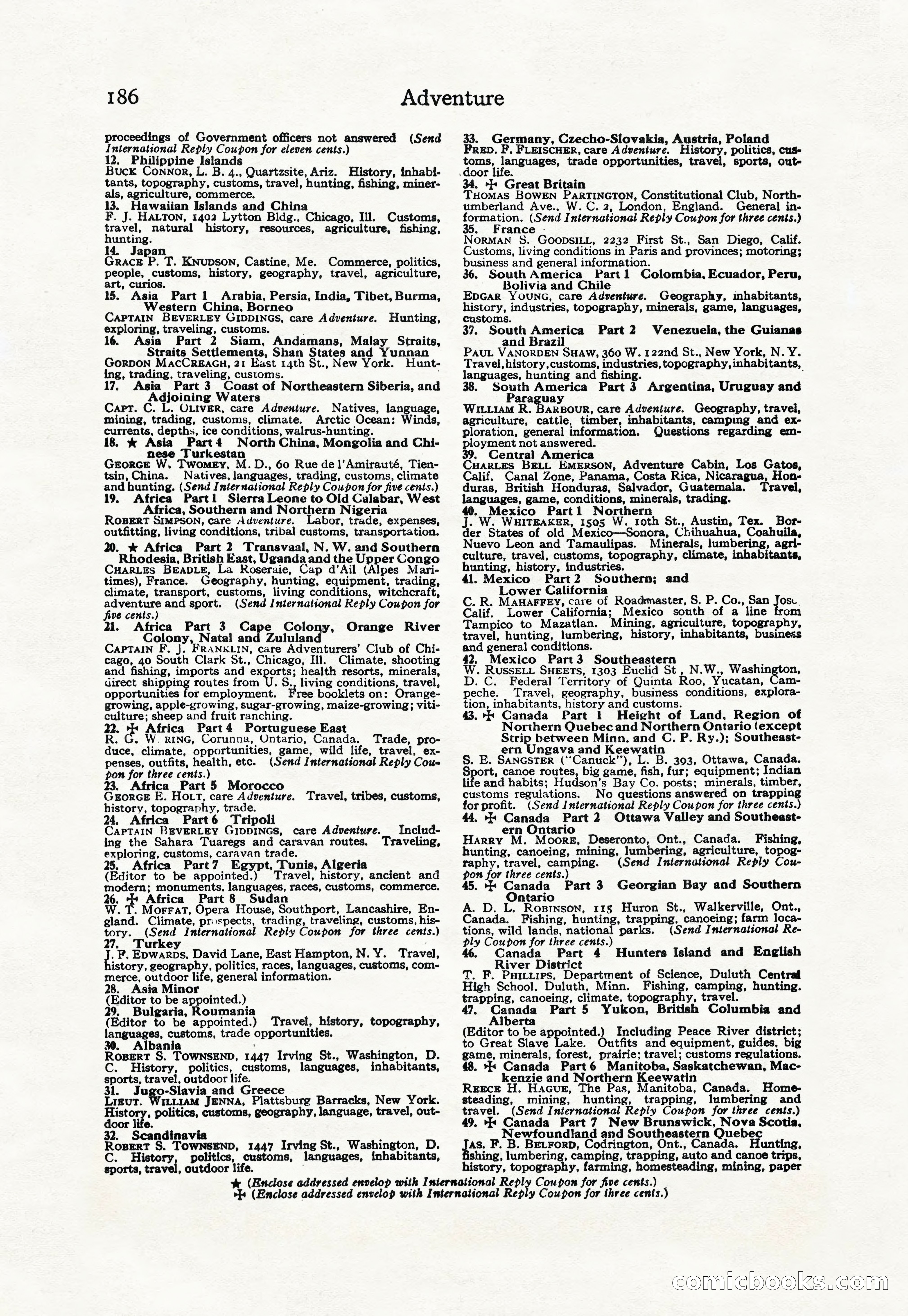 Adventure Magazine Cover, April 30, 1925 — page 196 of 204