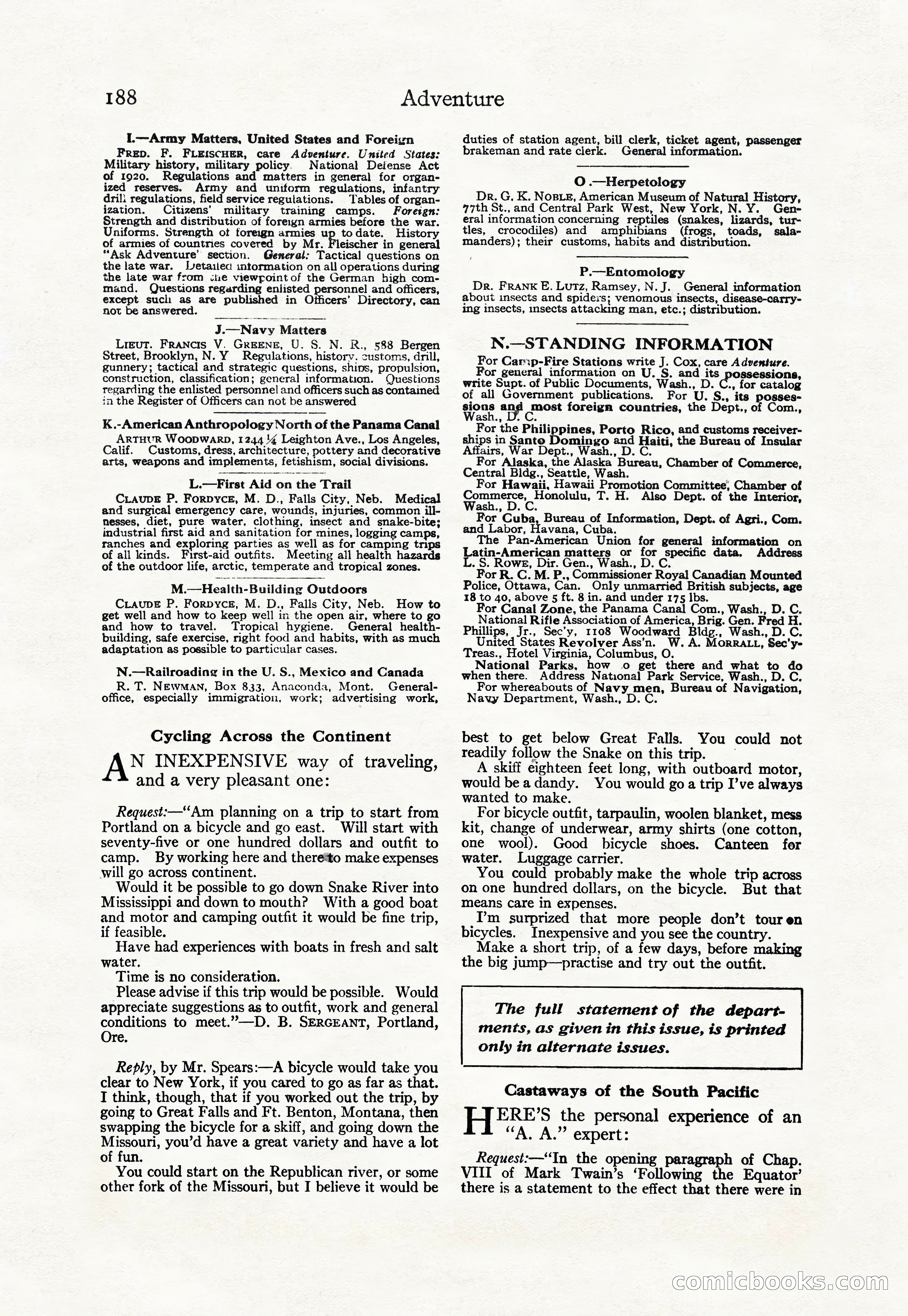 Adventure Magazine Cover, April 30, 1925 — page 198 of 204