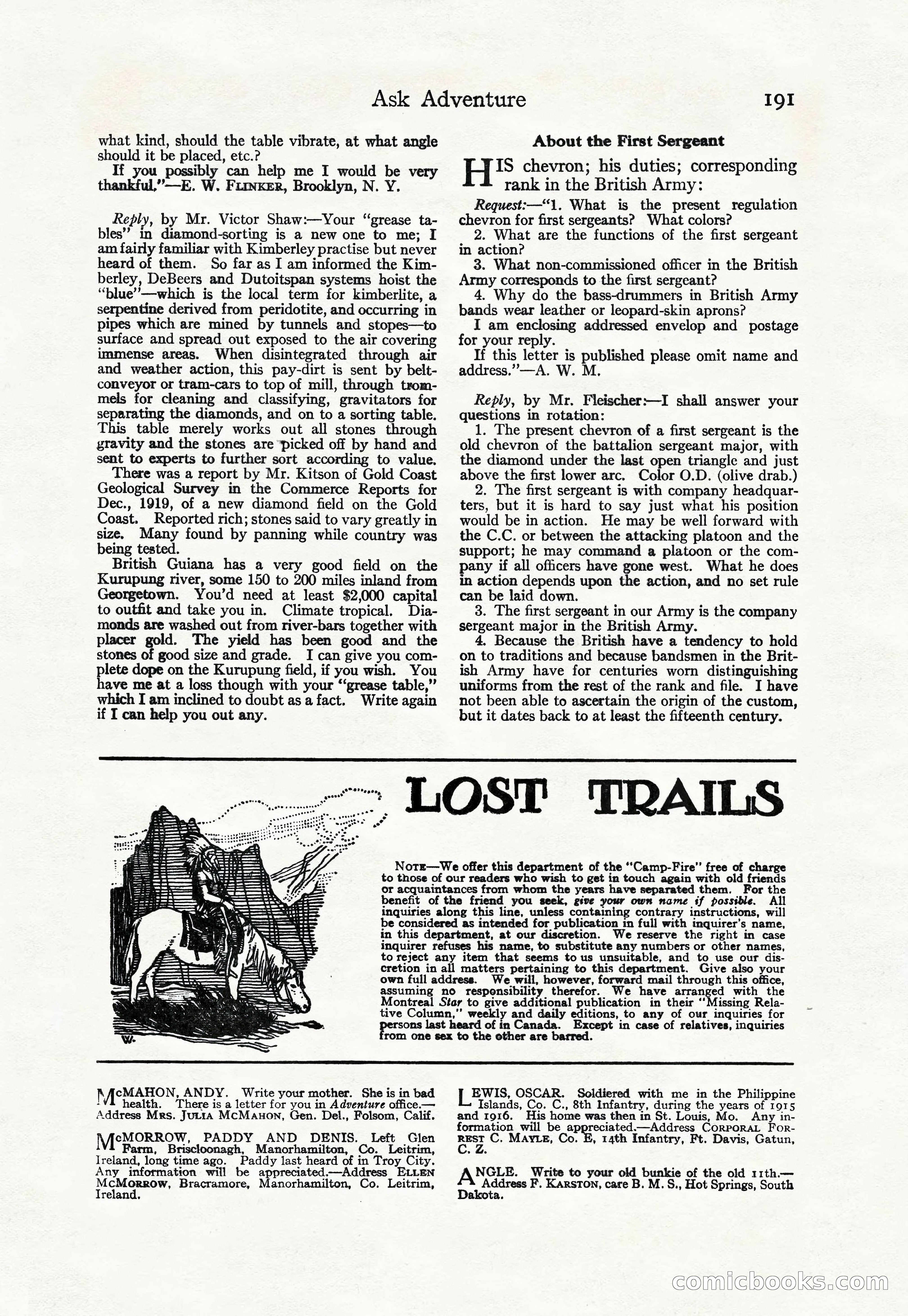 Adventure Magazine Cover, April 30, 1925 — page 201 of 204