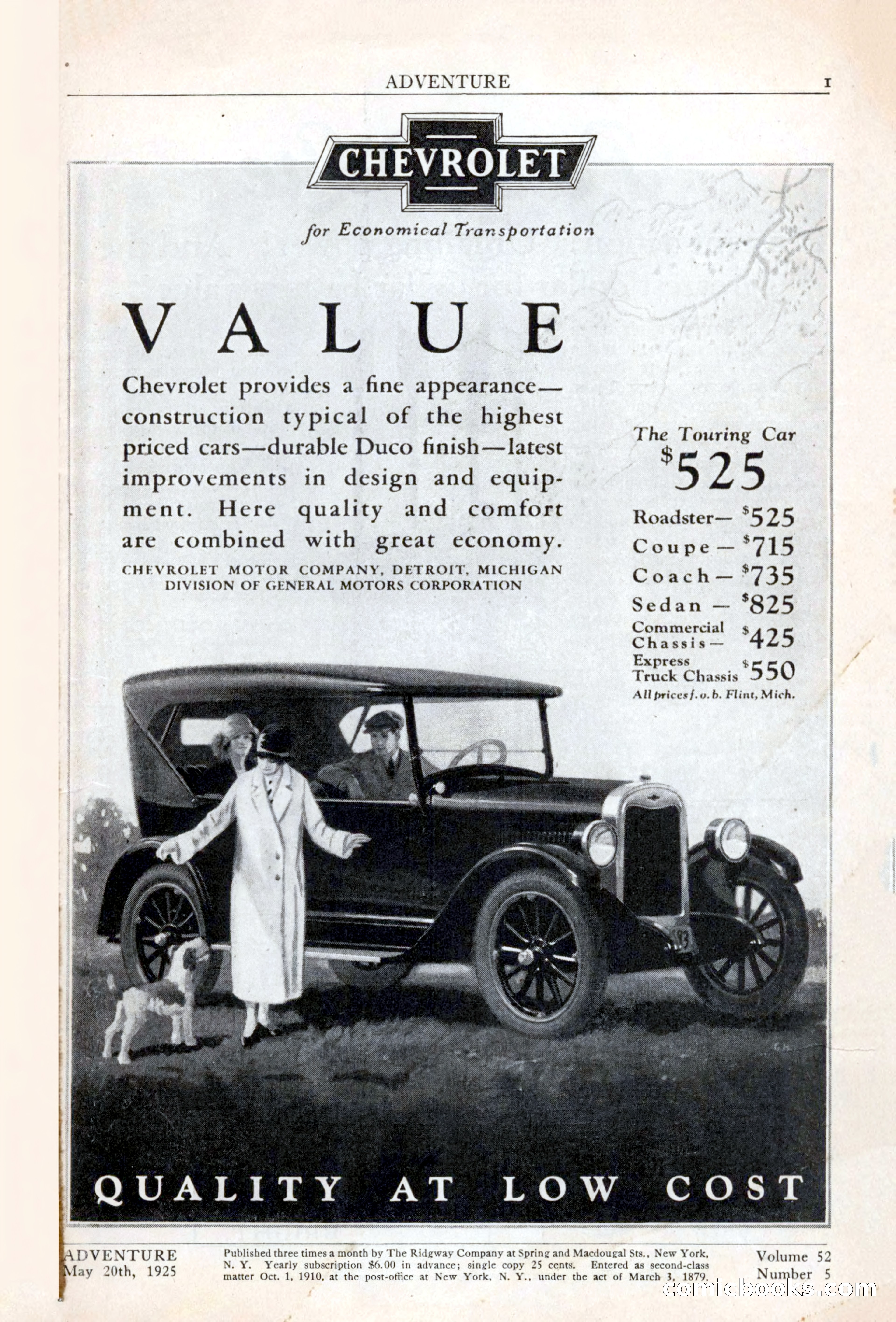 Adventure Magazine, May 20, 1925 — page 3 of 208