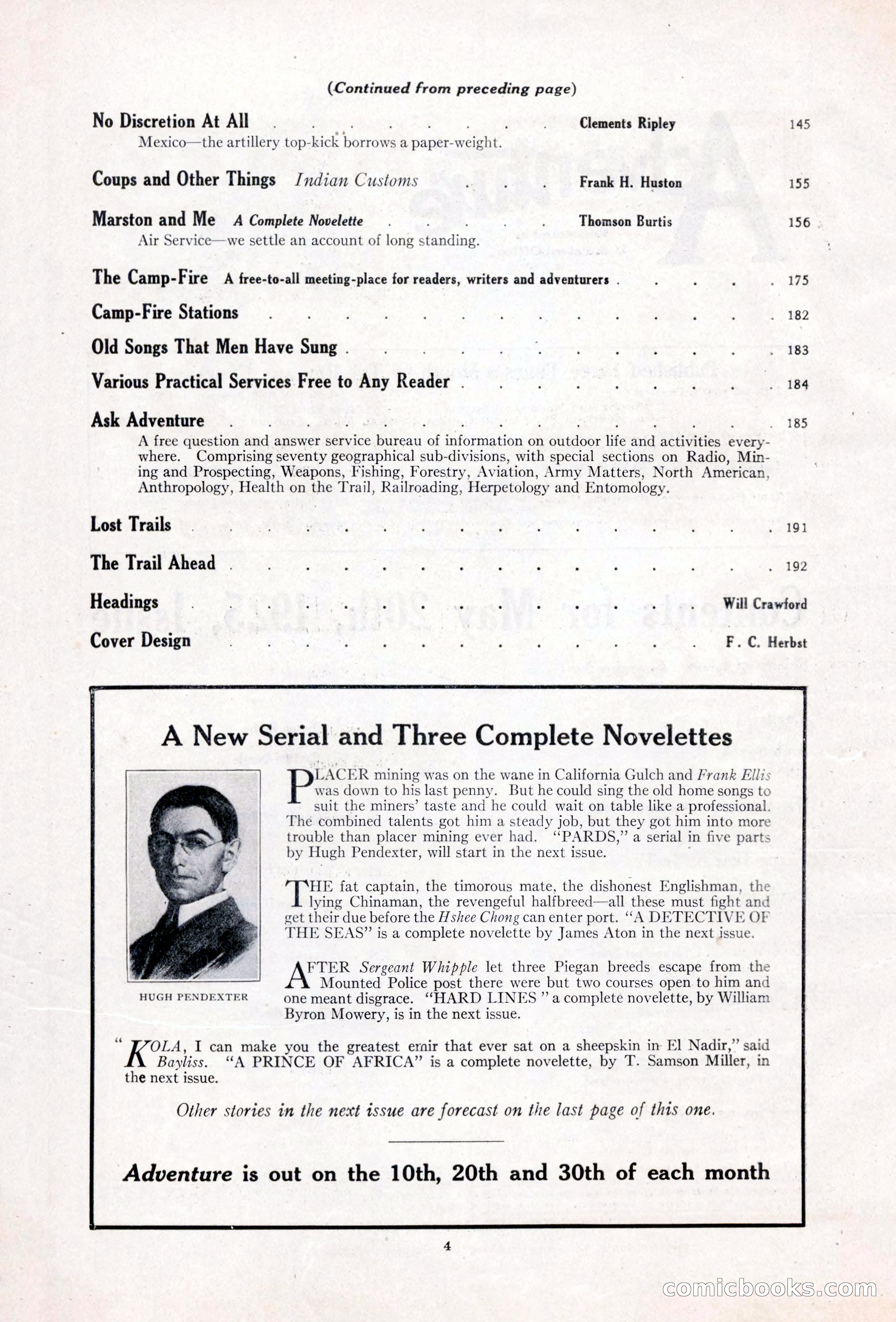 Adventure Magazine, May 20, 1925 — page 6 of 208