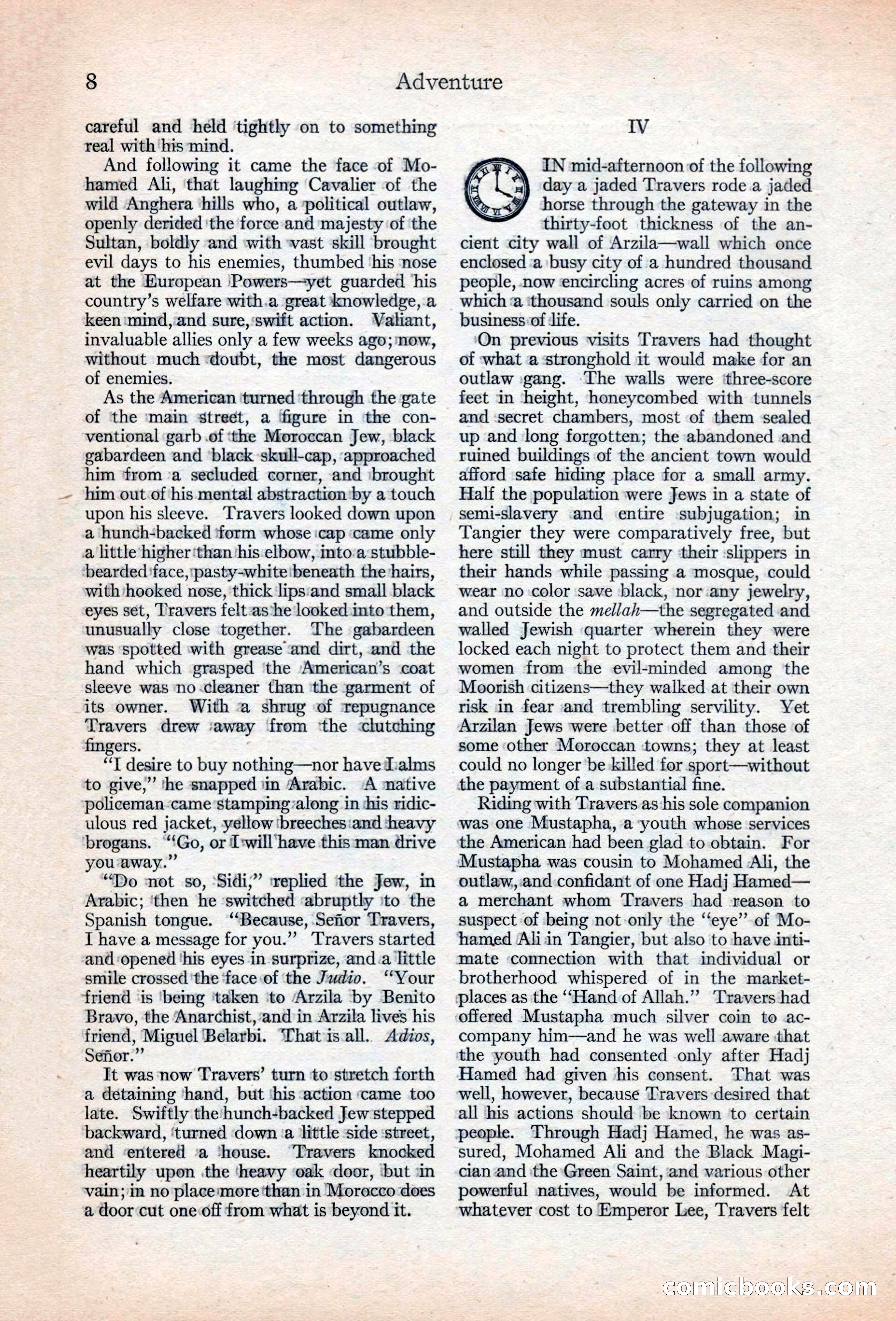 Adventure Magazine, May 20, 1925 — page 22 of 208