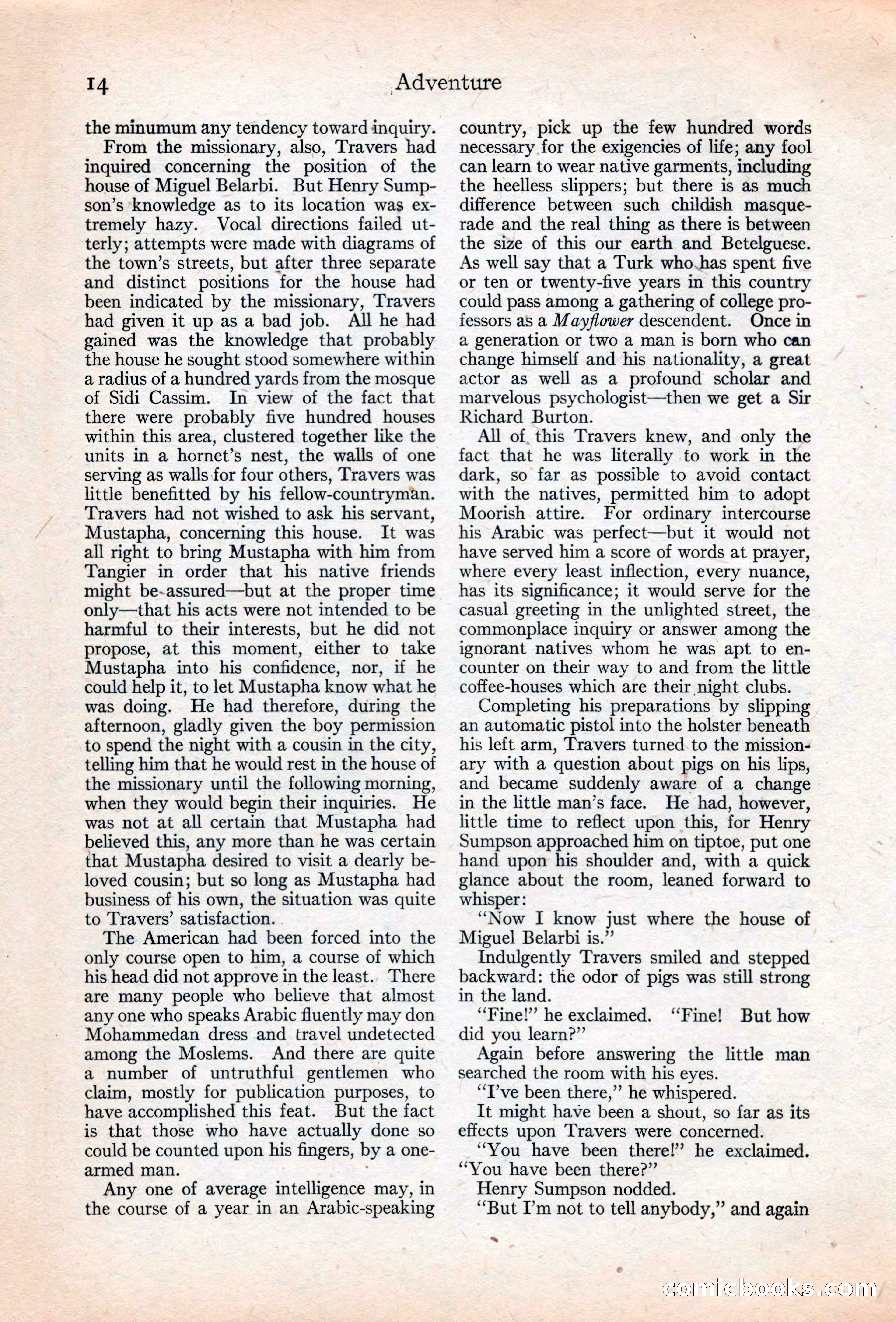 Adventure Magazine, May 20, 1925 — page 28 of 208