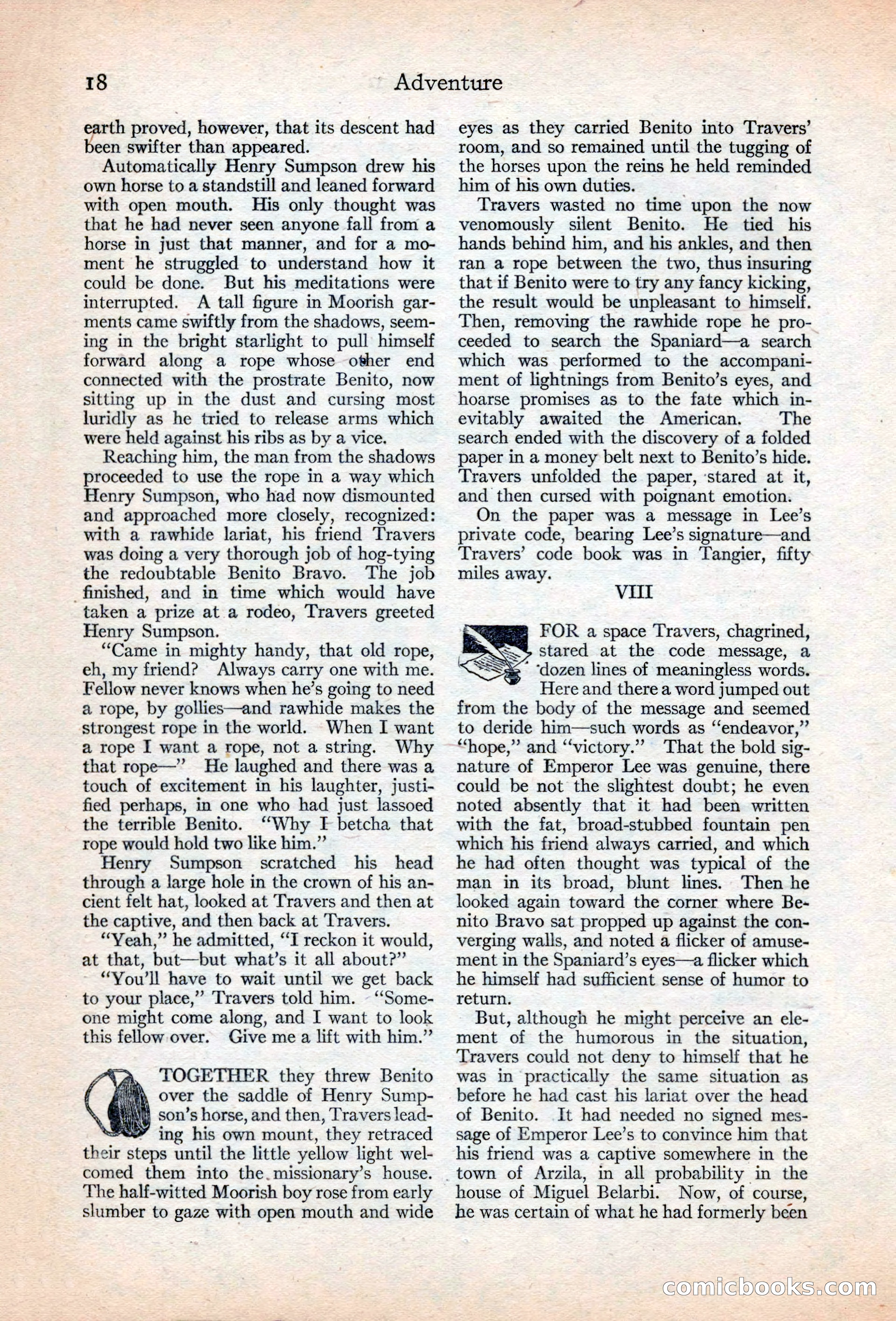 Adventure Magazine, May 20, 1925 — page 32 of 208