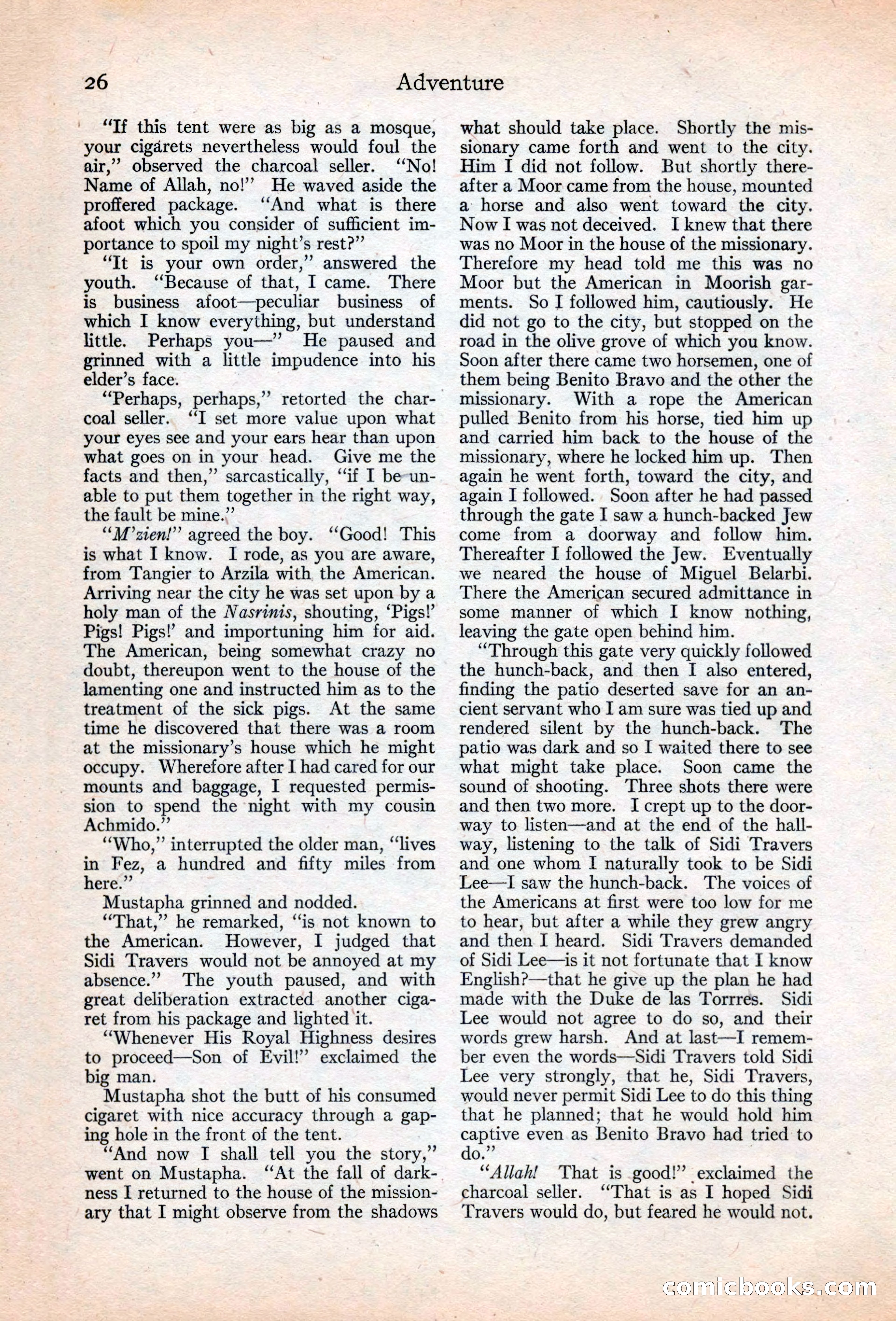 Adventure Magazine, May 20, 1925 — page 40 of 208