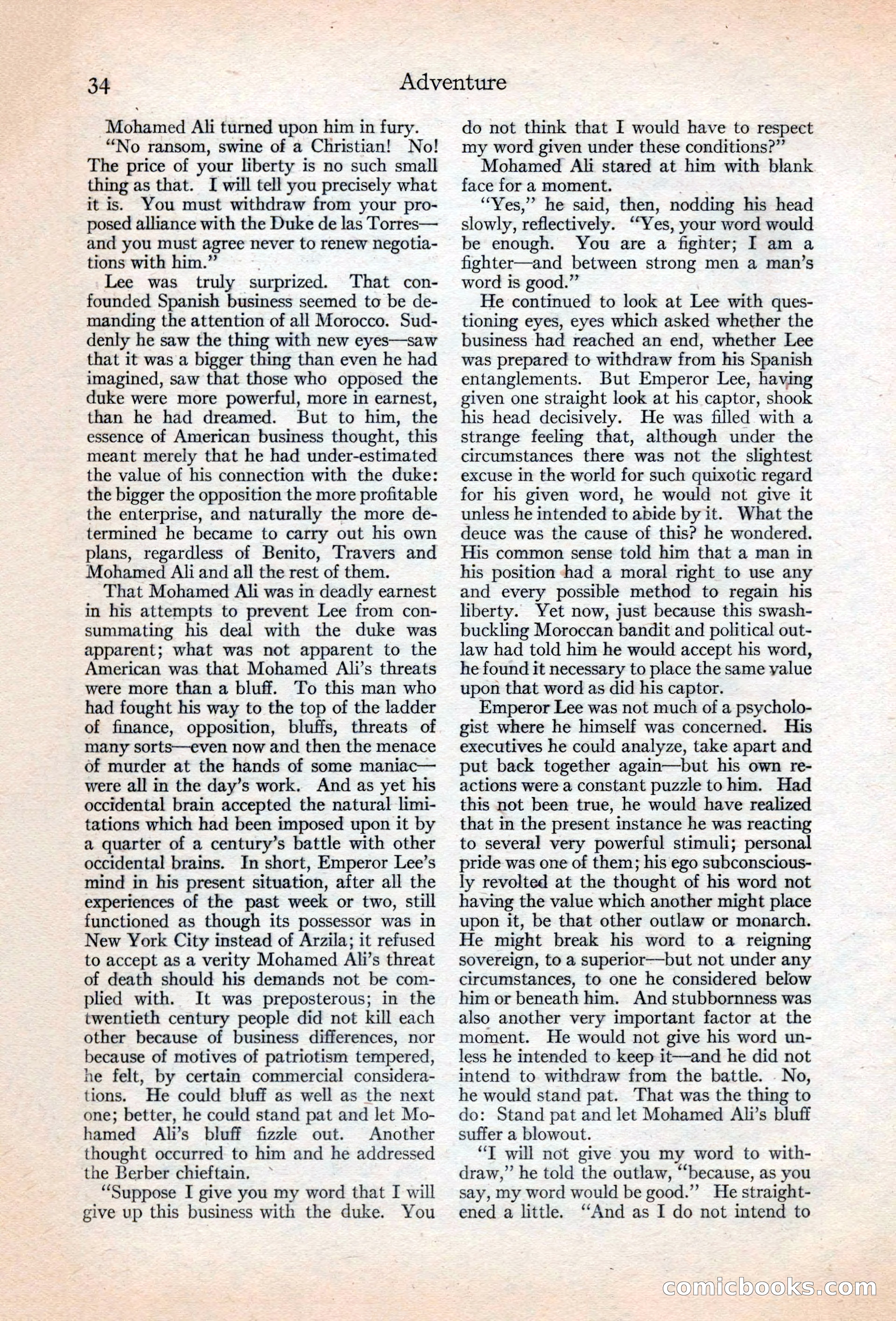 Adventure Magazine, May 20, 1925 — page 48 of 208