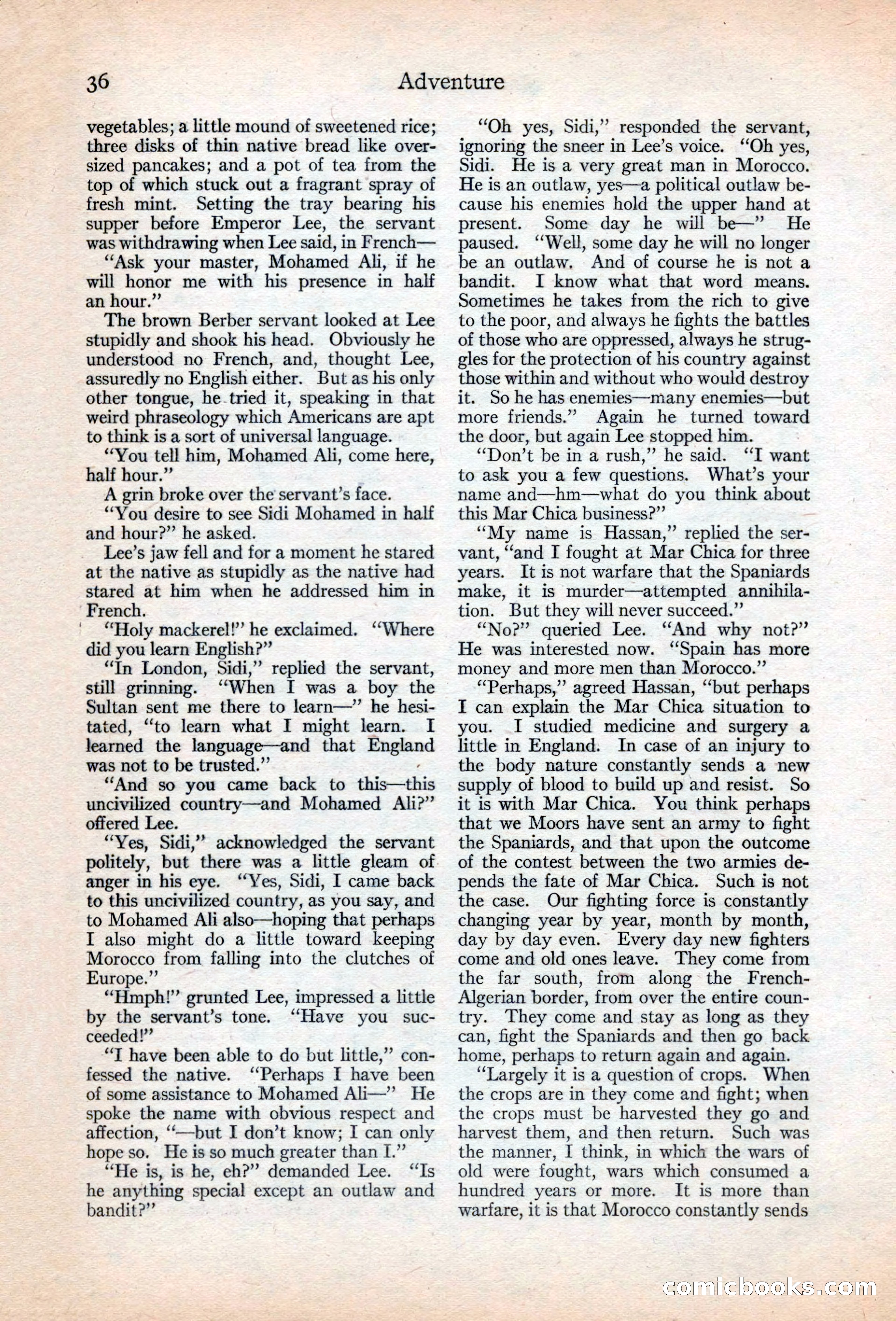 Adventure Magazine, May 20, 1925 — page 50 of 208