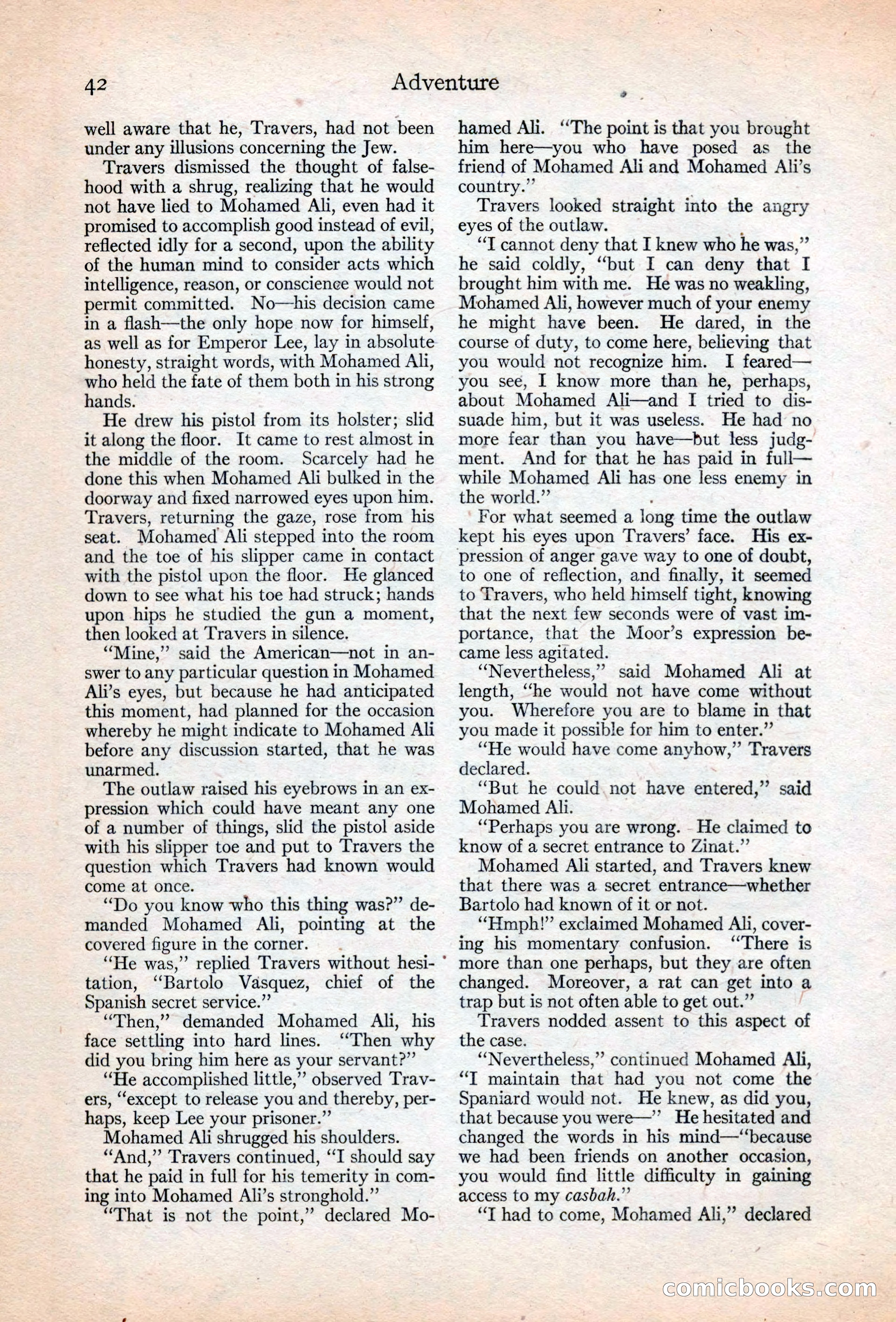 Adventure Magazine, May 20, 1925 — page 56 of 208