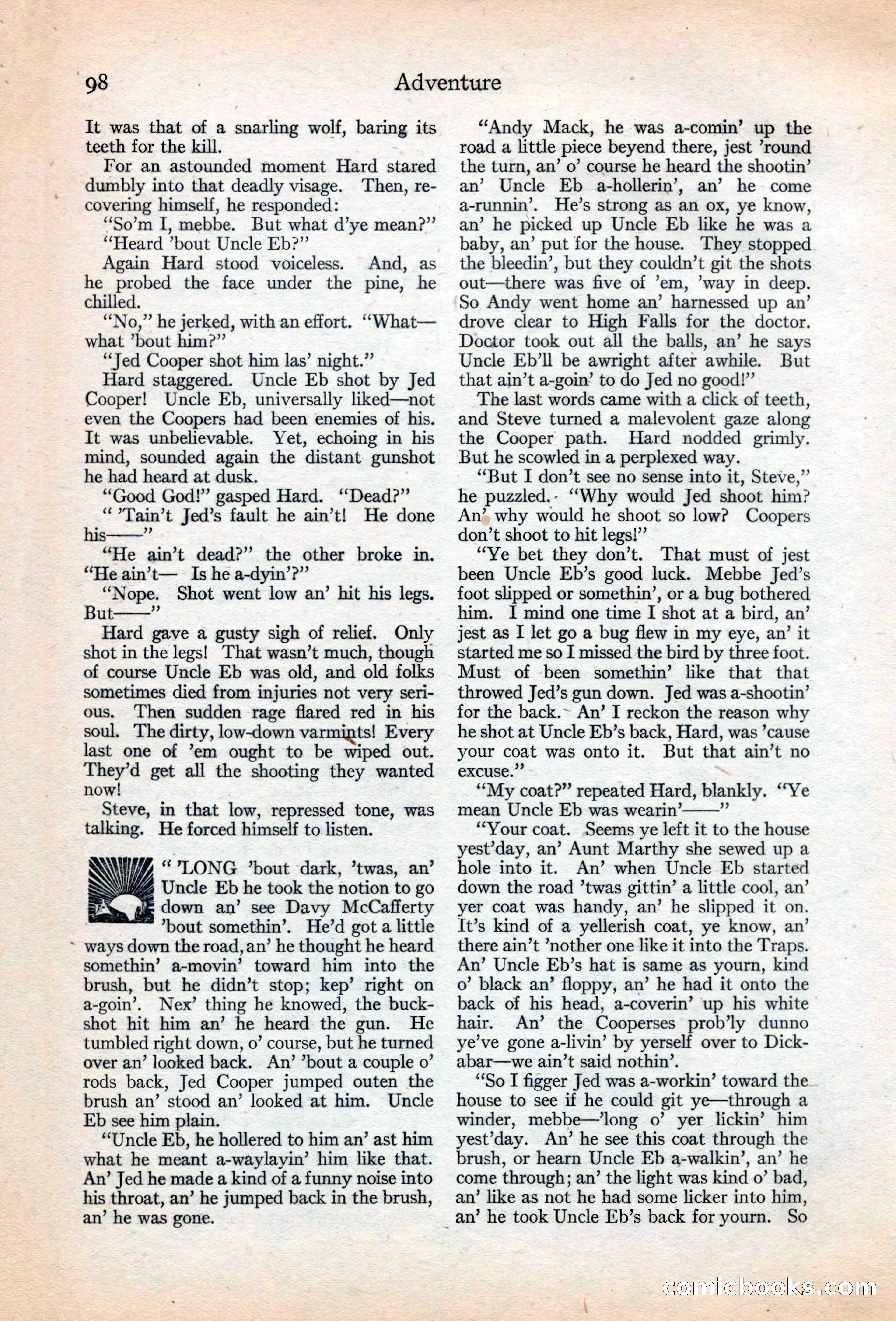 Adventure Magazine, May 20, 1925 — page 112 of 208