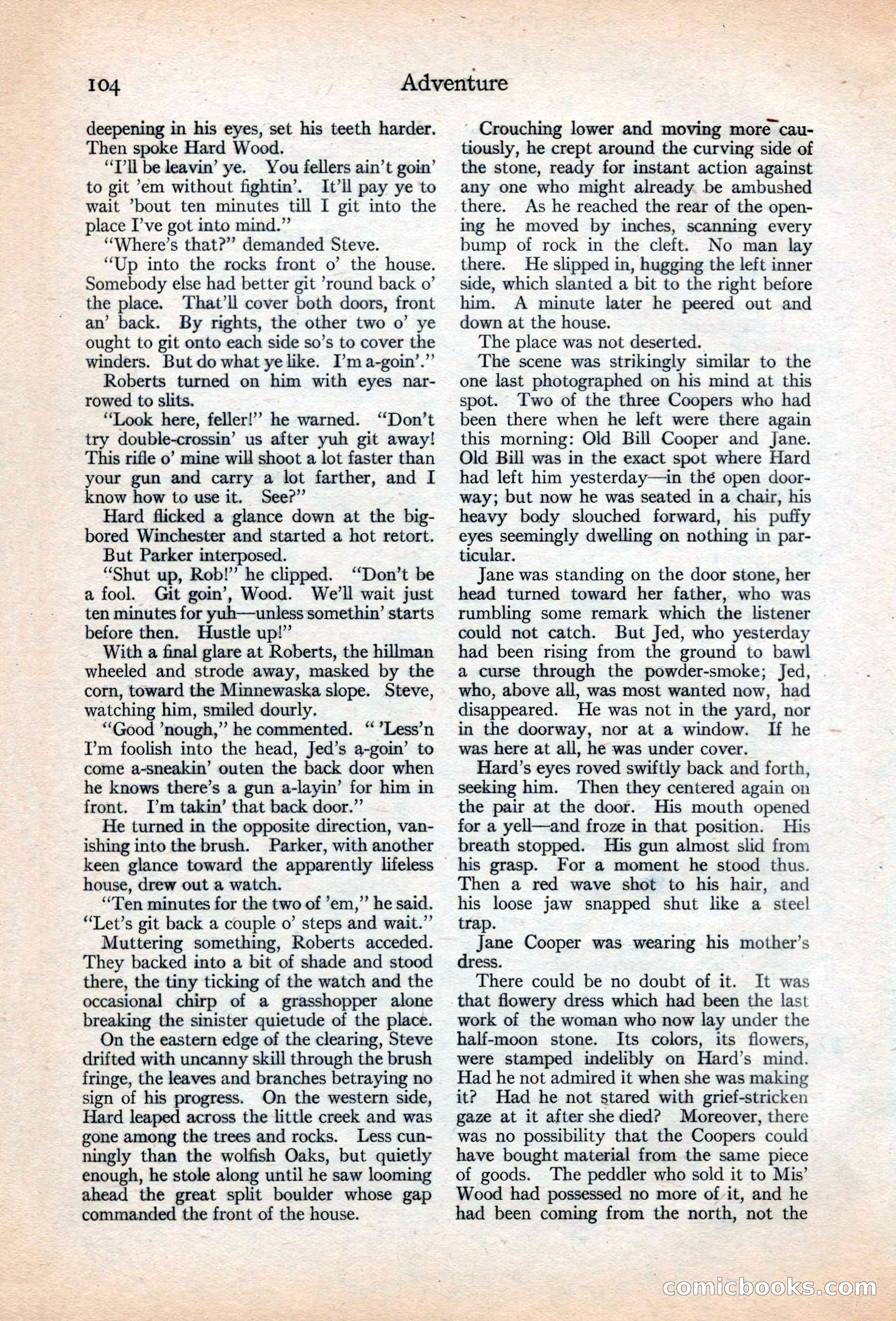 Adventure Magazine, May 20, 1925 — page 118 of 208