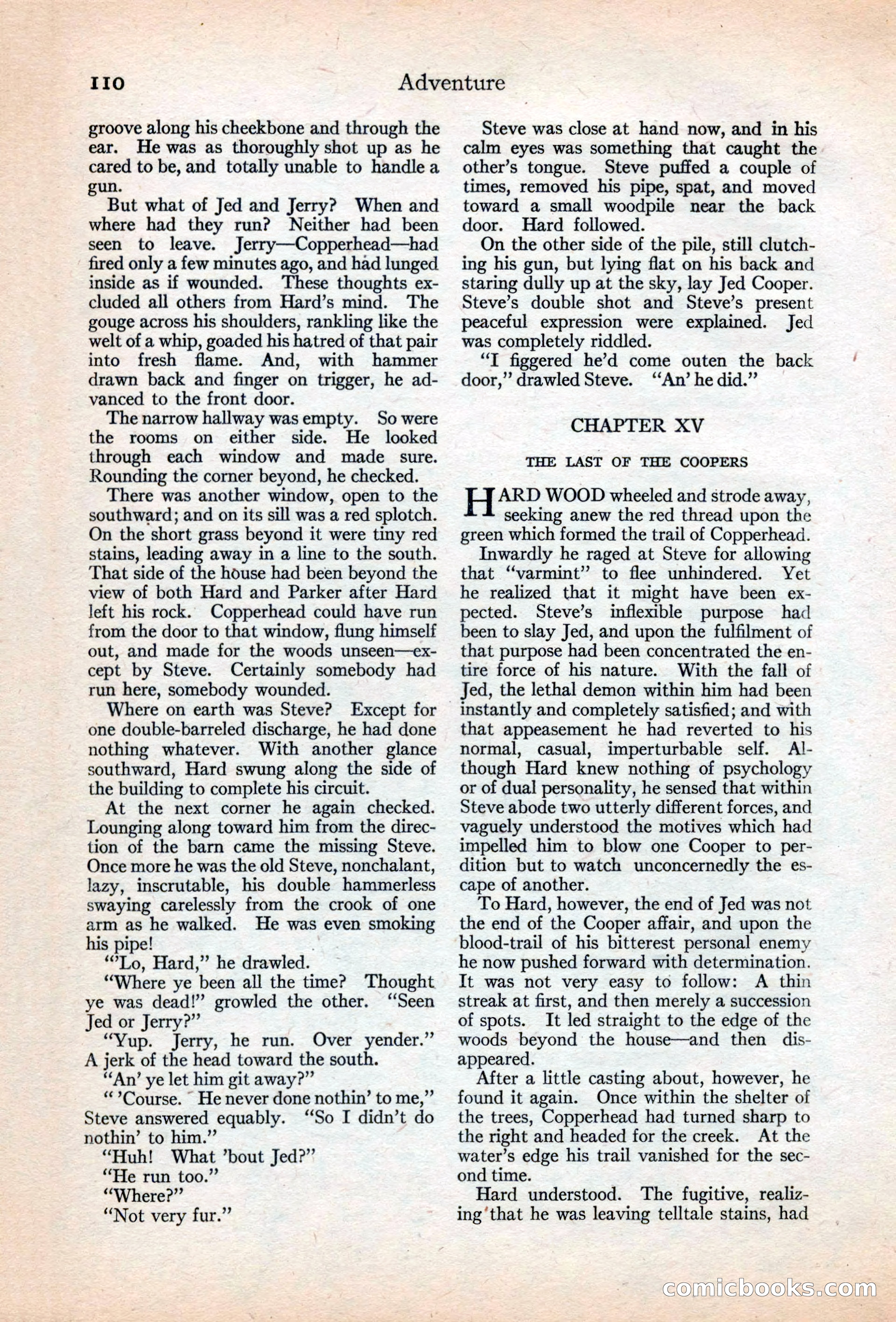 Adventure Magazine, May 20, 1925 — page 124 of 208