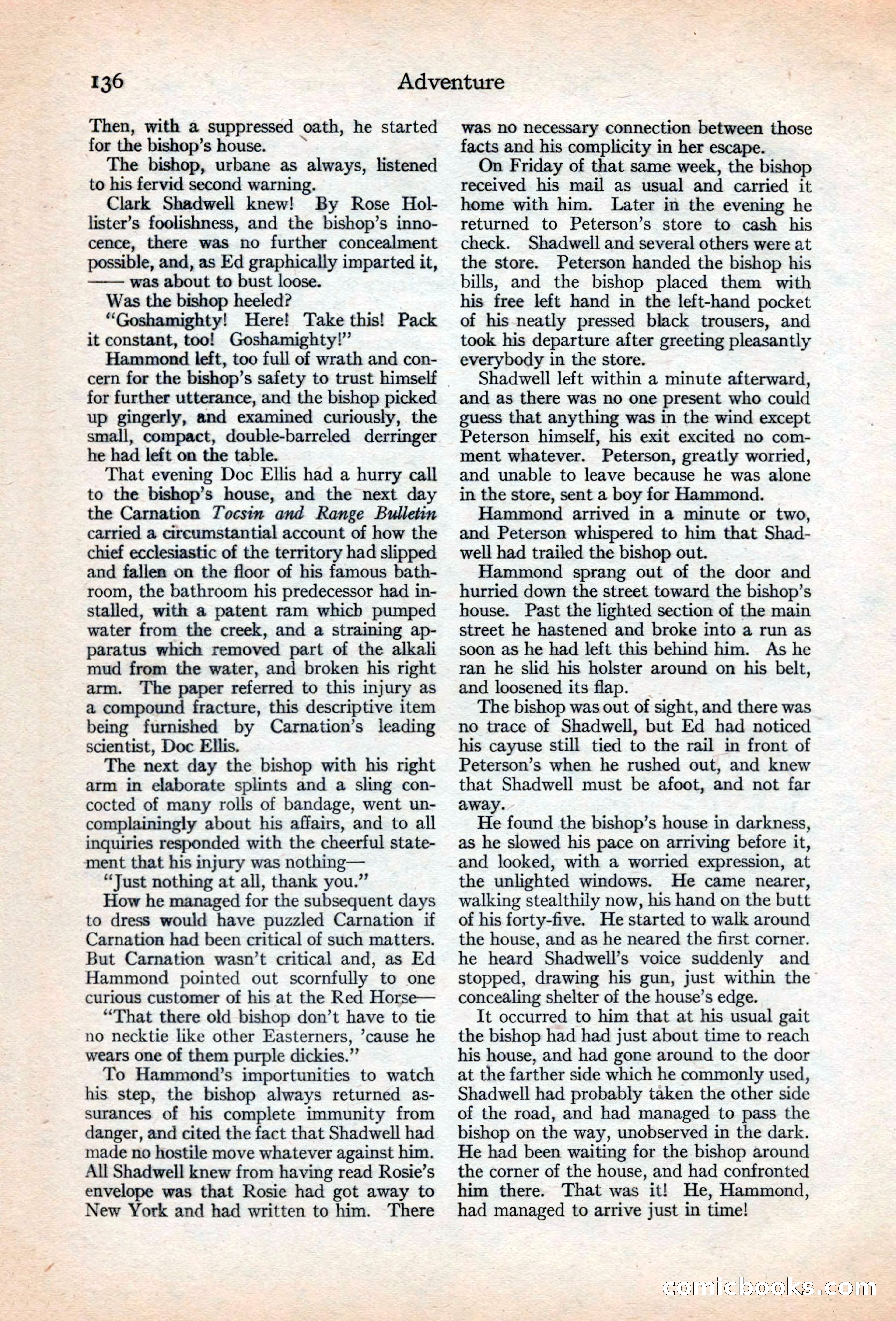 Adventure Magazine, May 20, 1925 — page 150 of 208