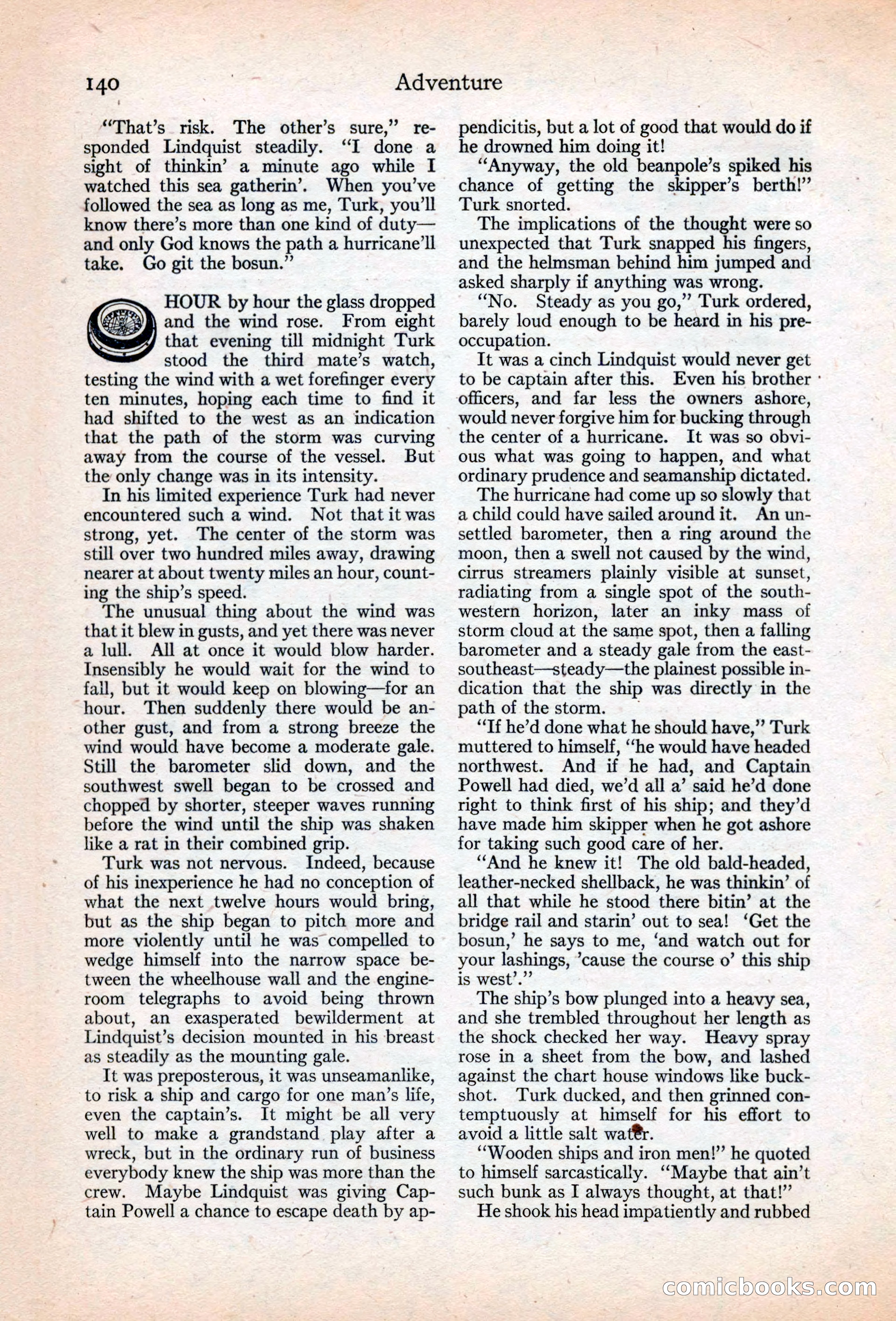 Adventure Magazine, May 20, 1925 — page 154 of 208