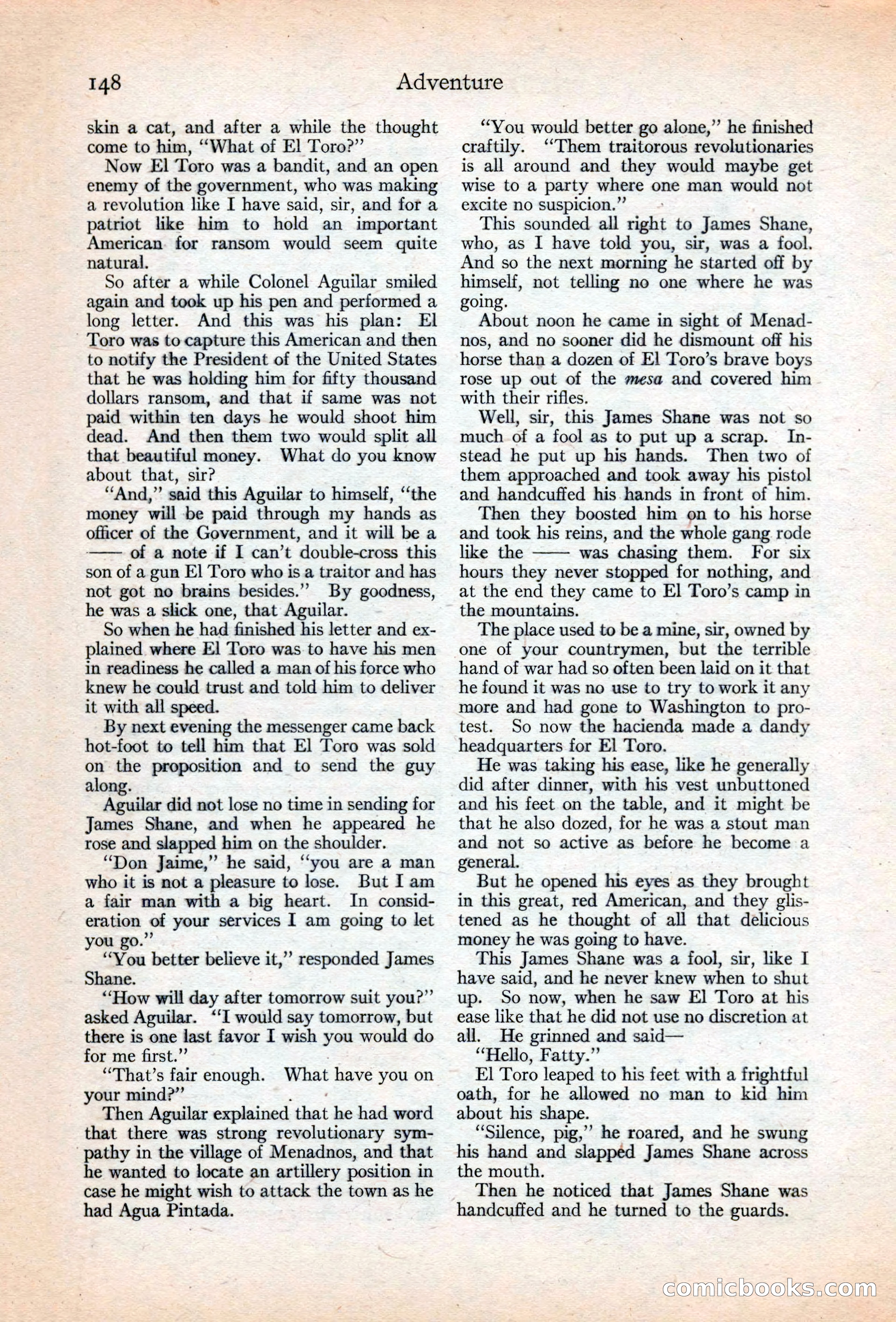 Adventure Magazine, May 20, 1925 — page 162 of 208