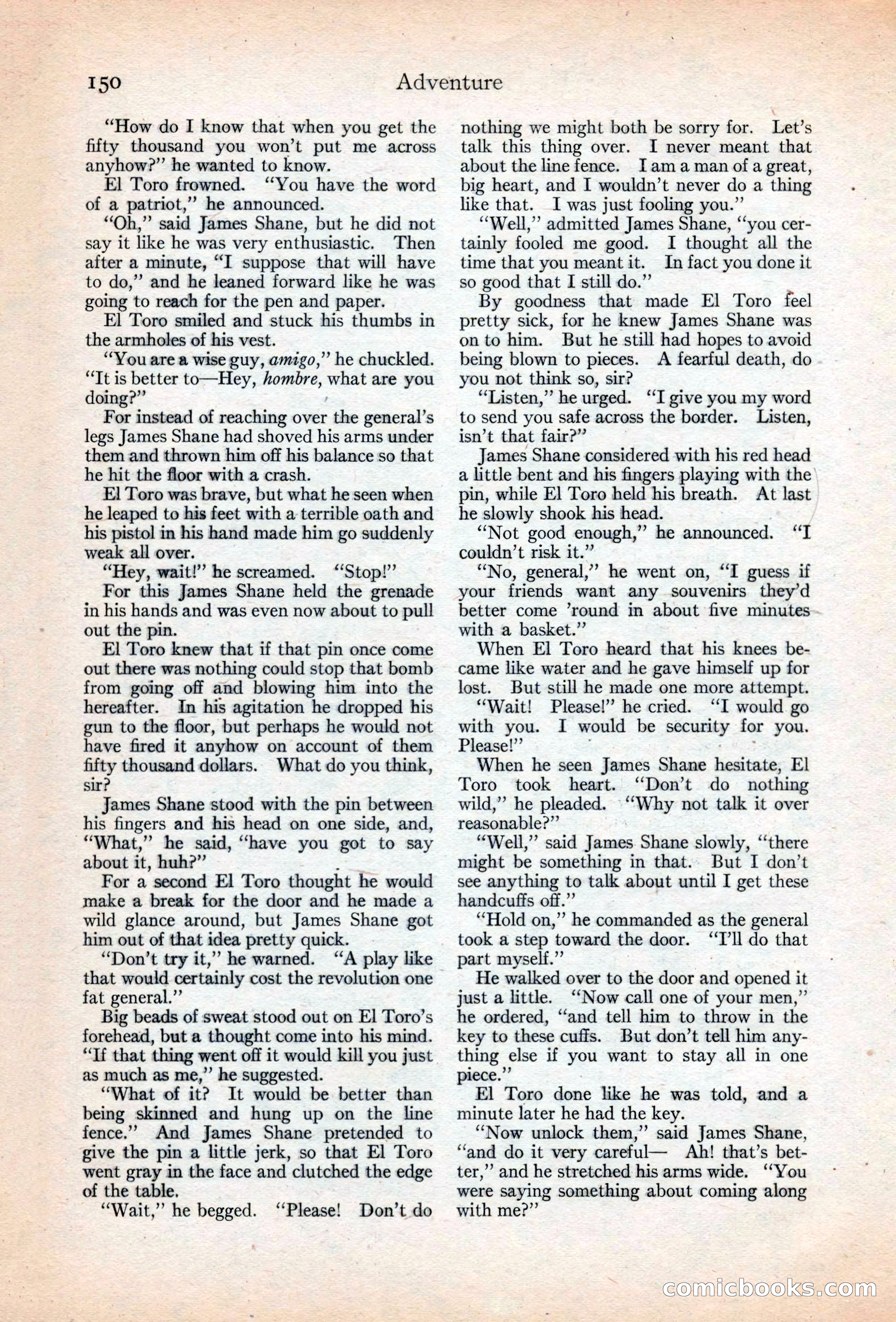 Adventure Magazine, May 20, 1925 — page 164 of 208