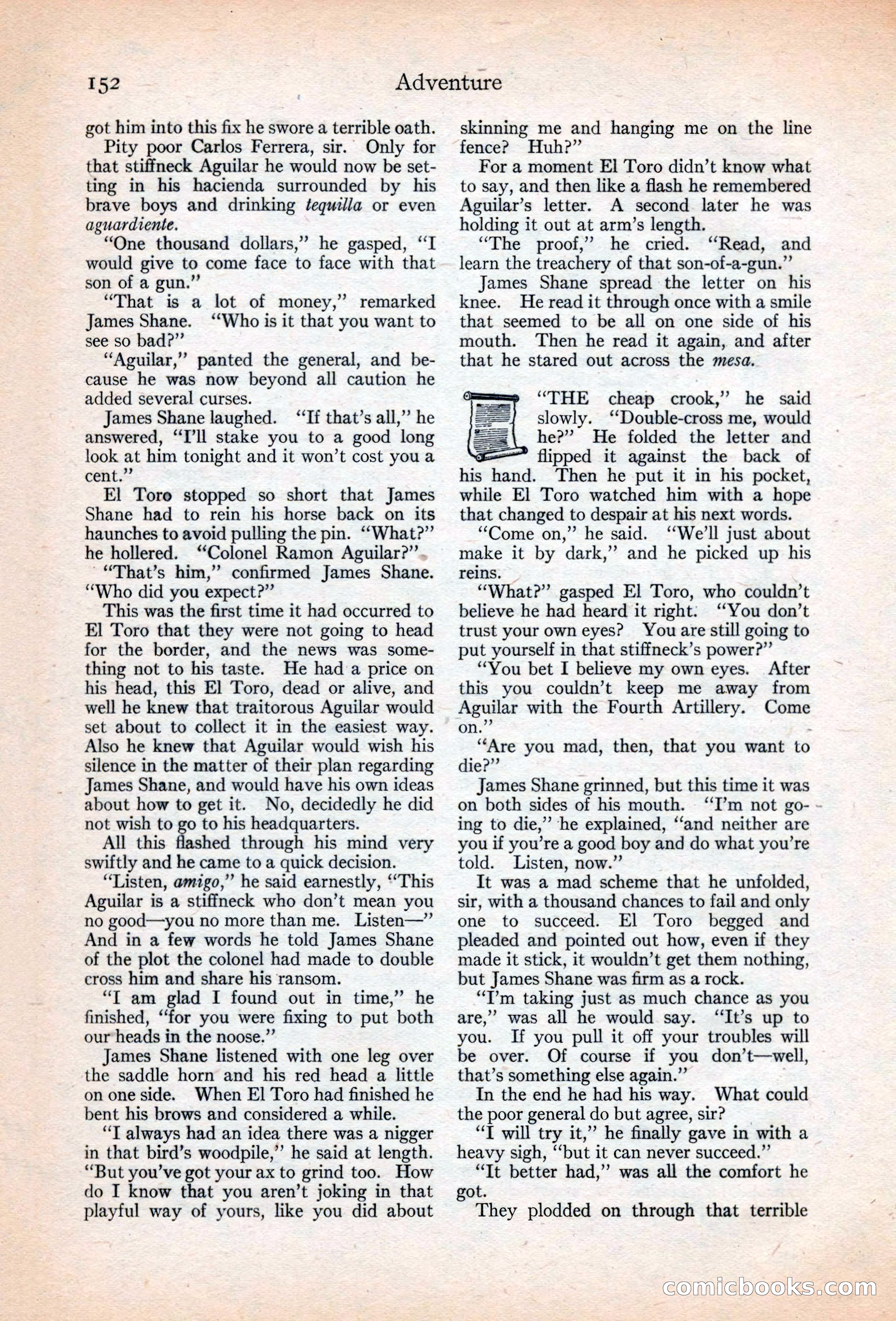 Adventure Magazine, May 20, 1925 — page 166 of 208