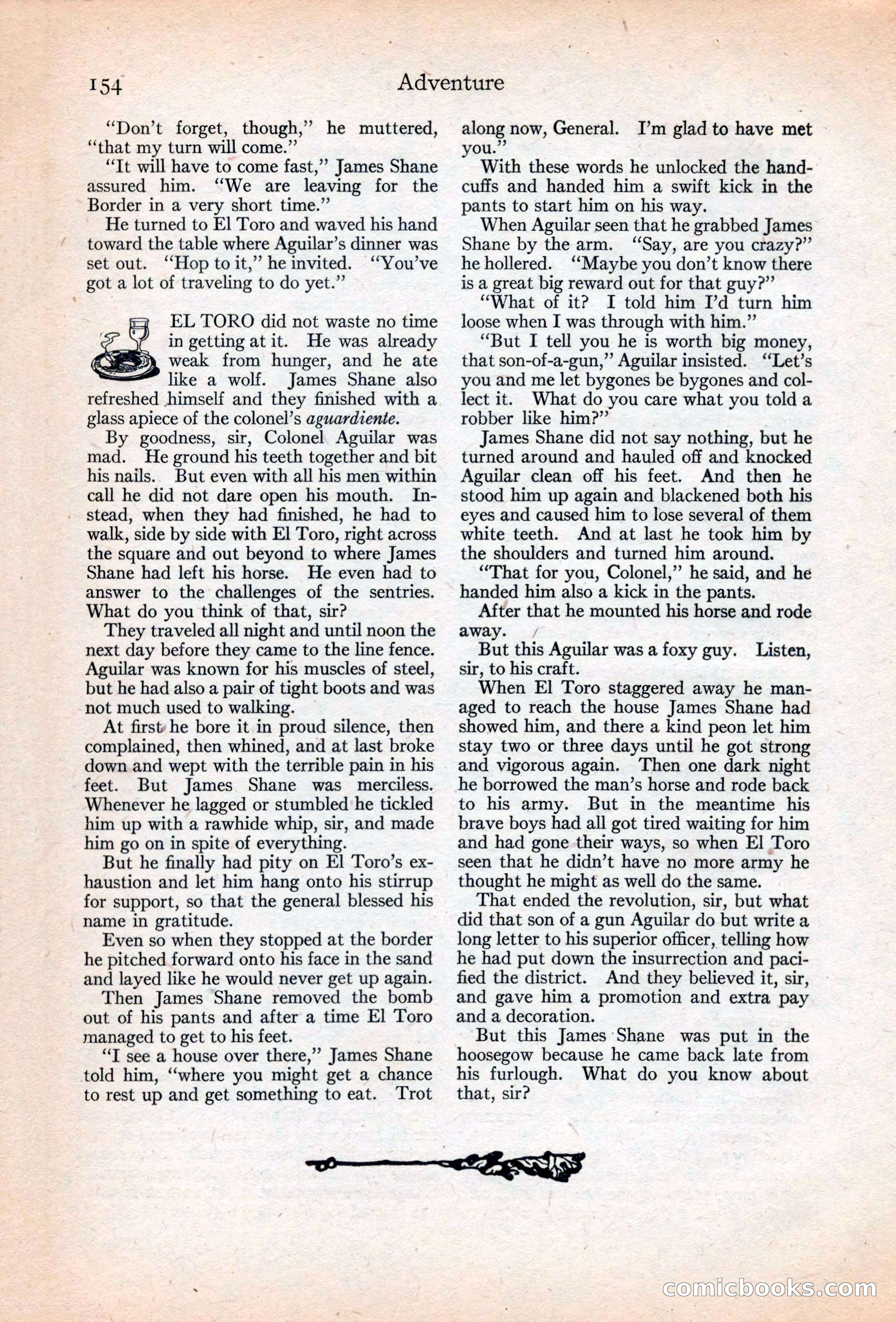 Adventure Magazine, May 20, 1925 — page 168 of 208