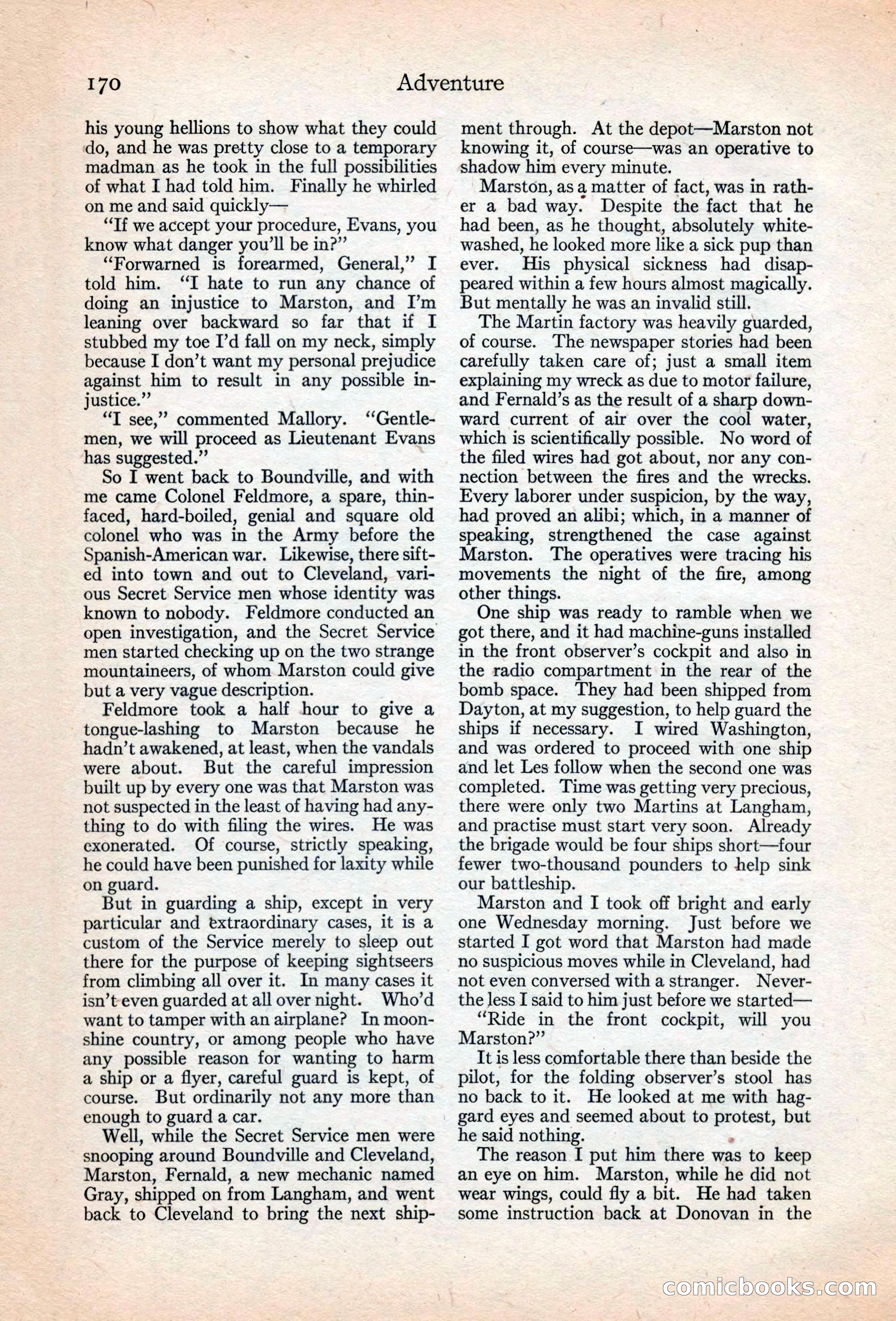 Adventure Magazine, May 20, 1925 — page 184 of 208