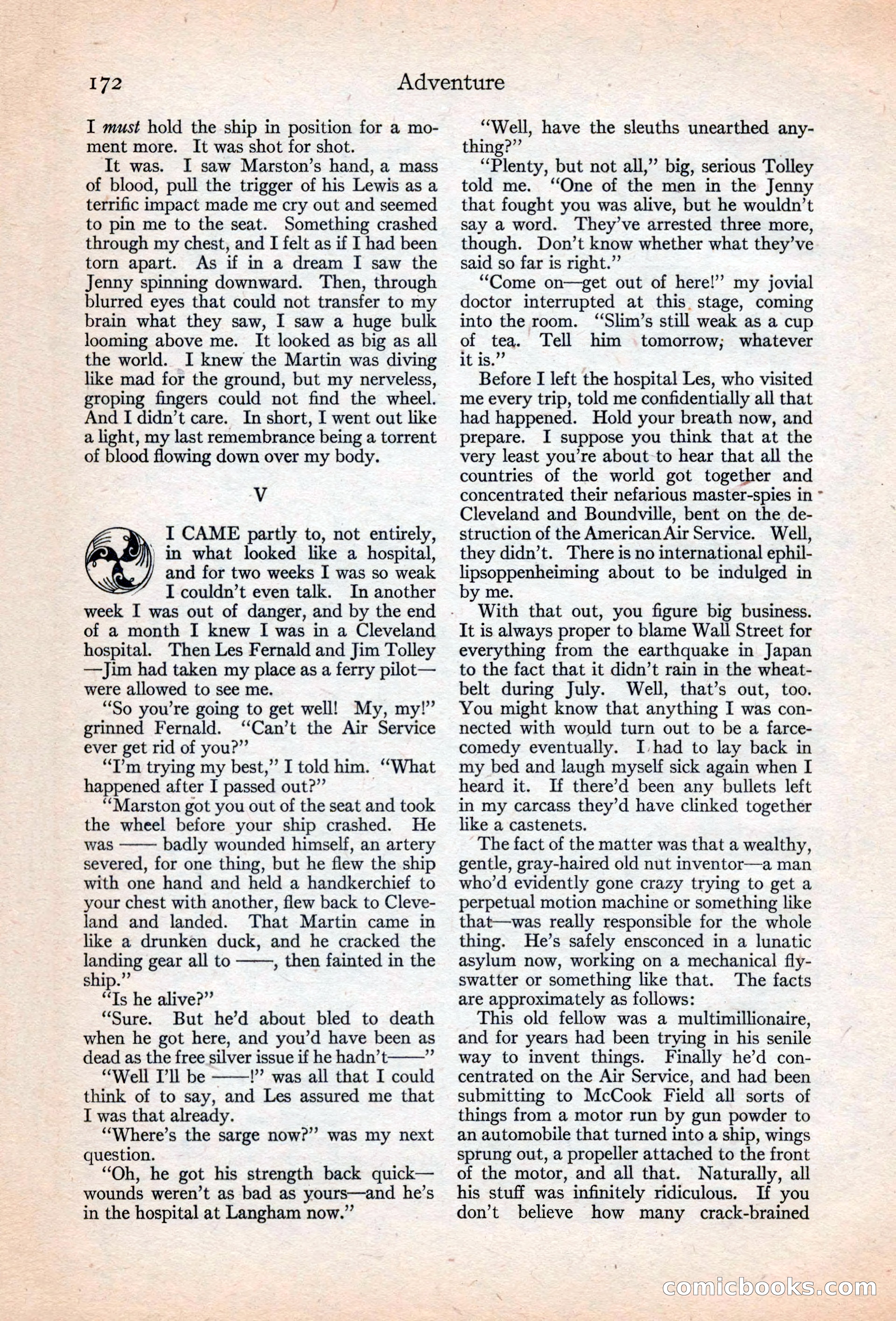 Adventure Magazine, May 20, 1925 — page 186 of 208
