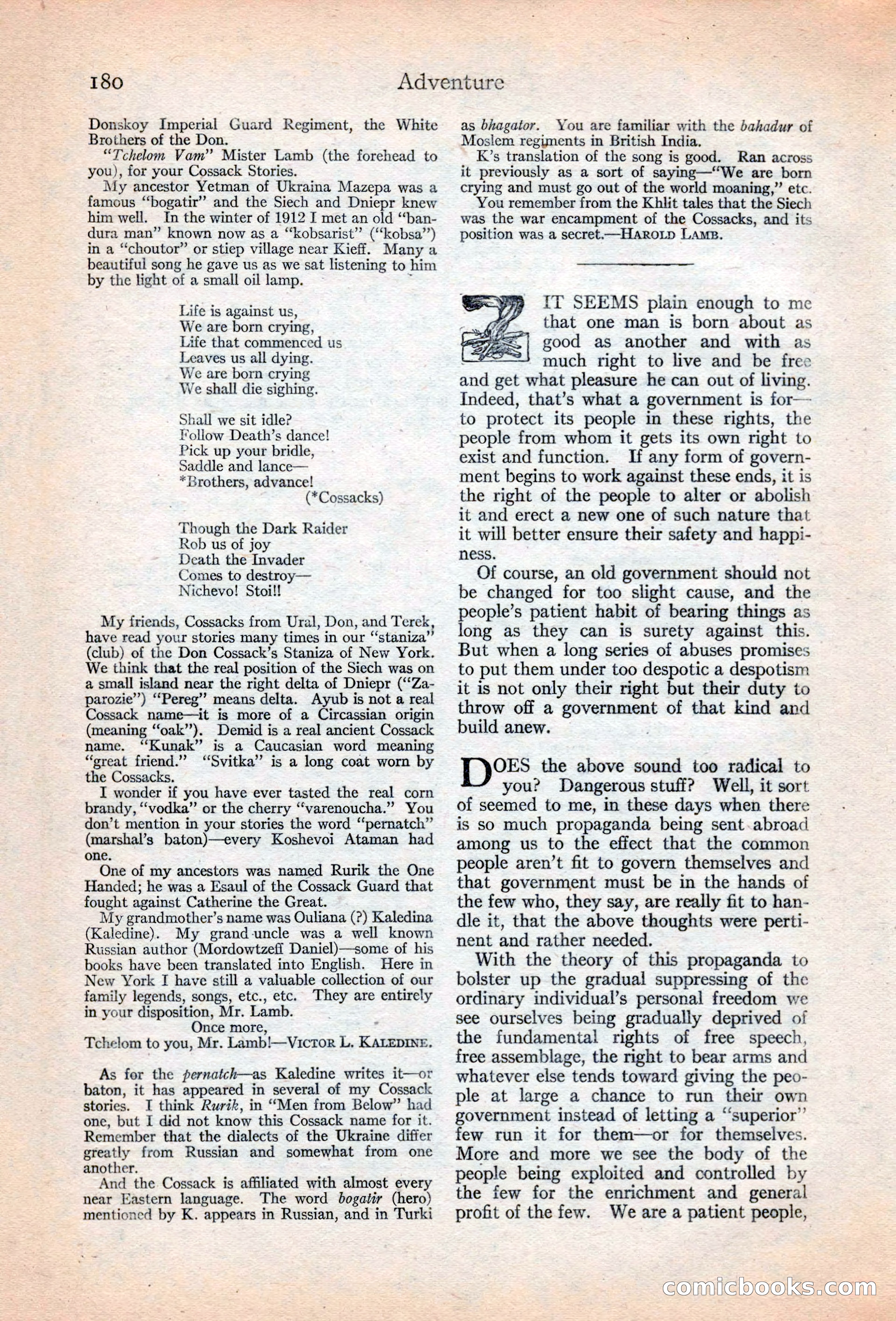 Adventure Magazine, May 20, 1925 — page 194 of 208