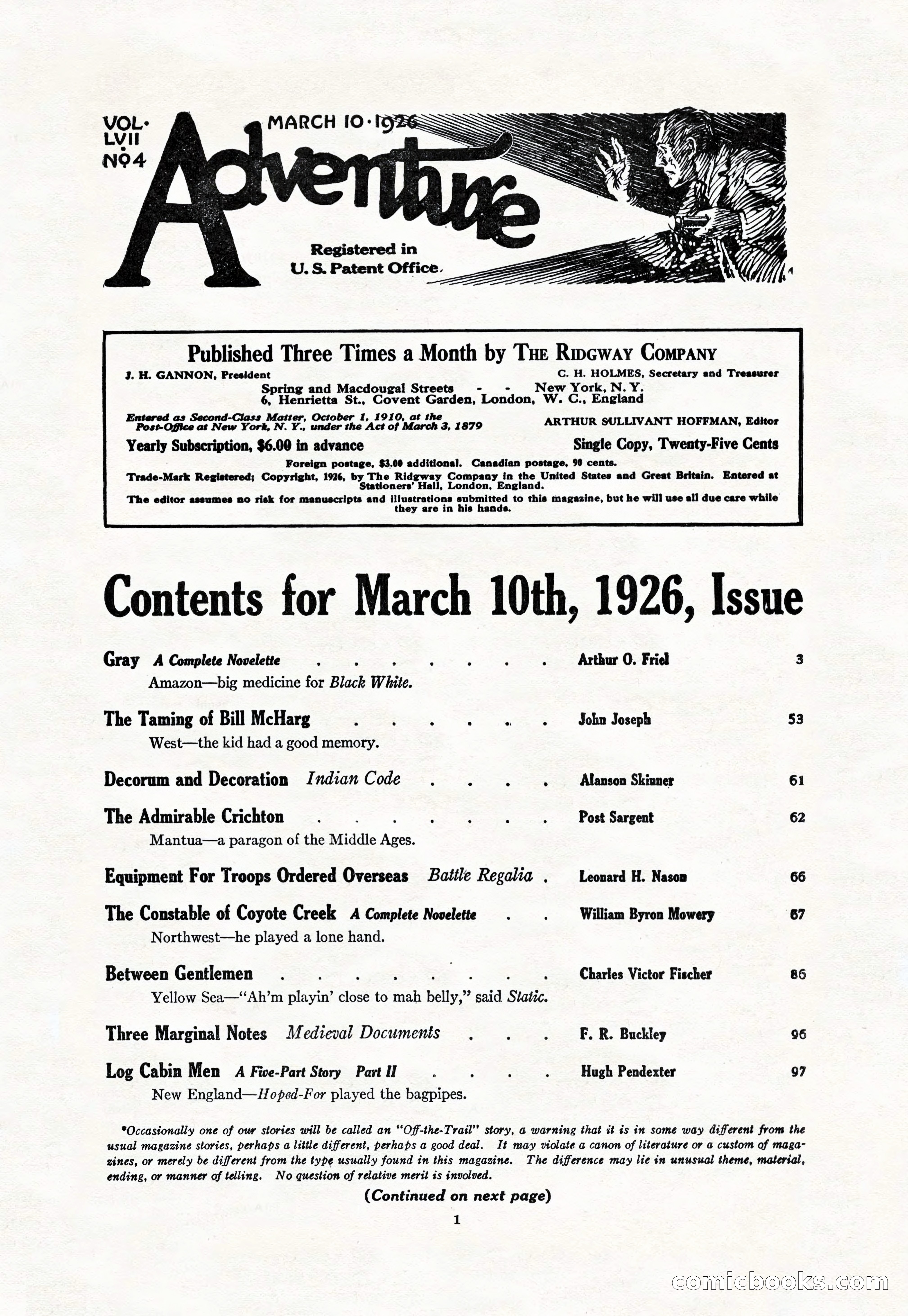 Adventure, March 10, 1926 — page 3 of 196