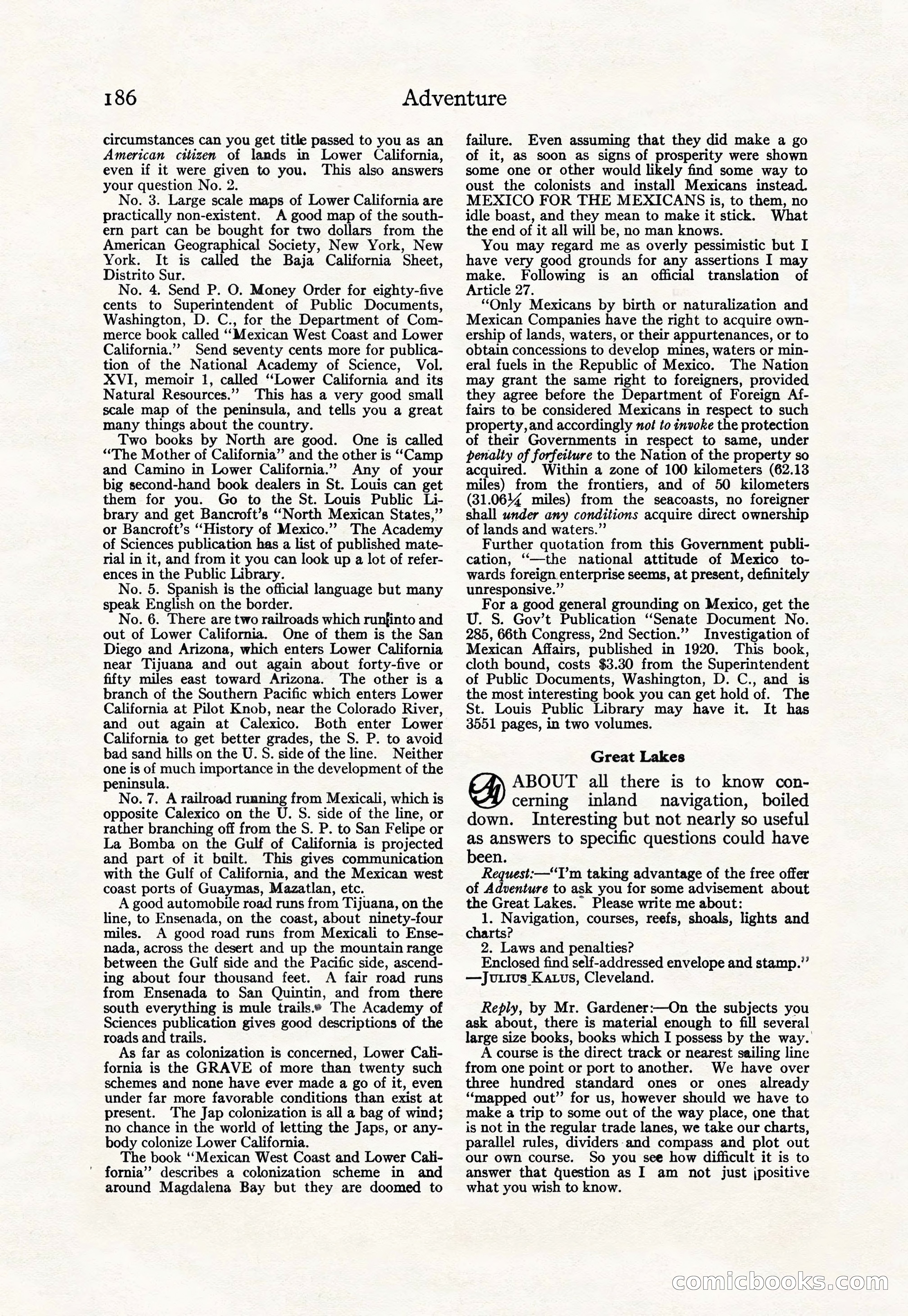 Adventure, March 10, 1926 — page 188 of 196