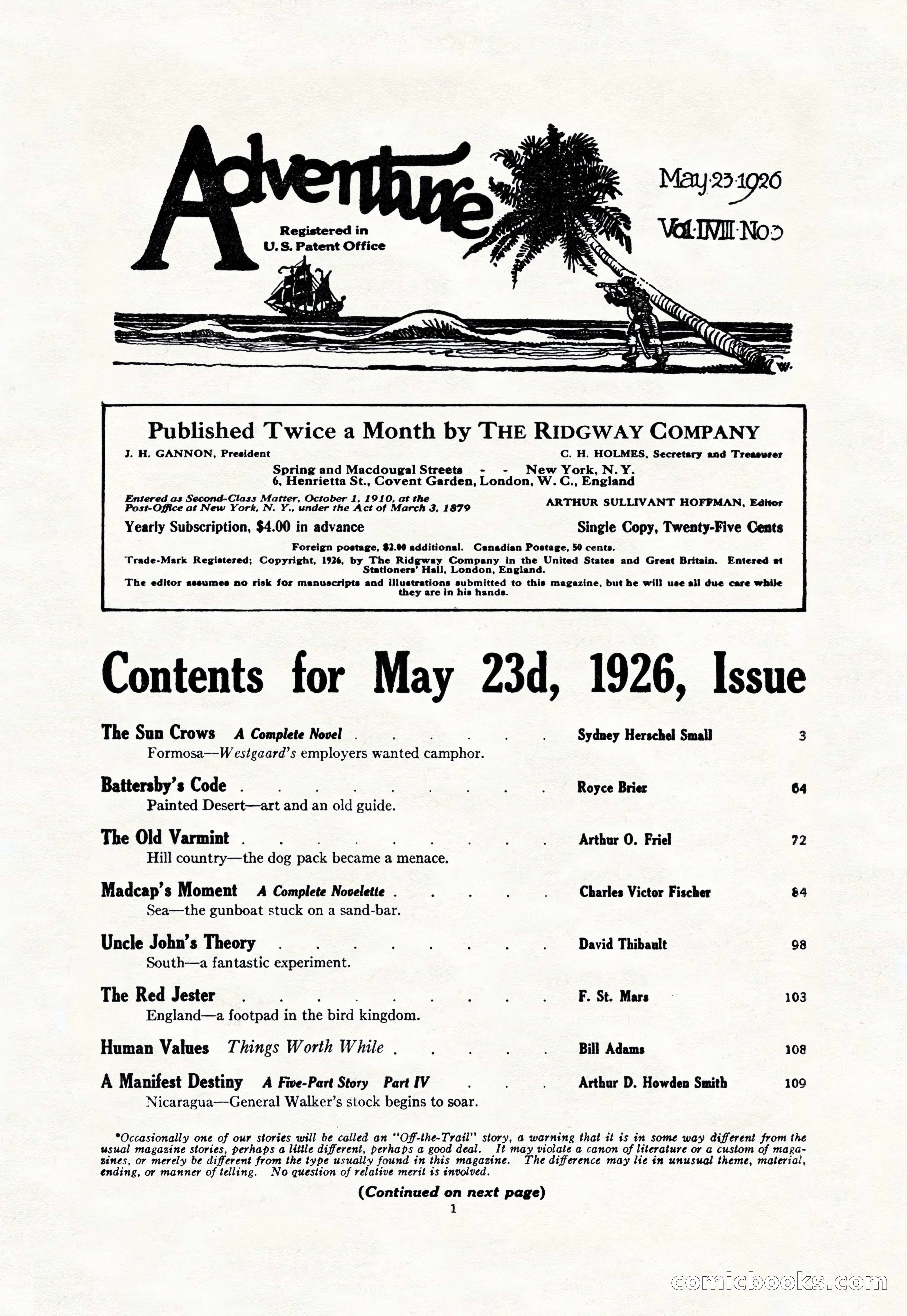 Adventure, May 23, 1926 — page 3 of 196