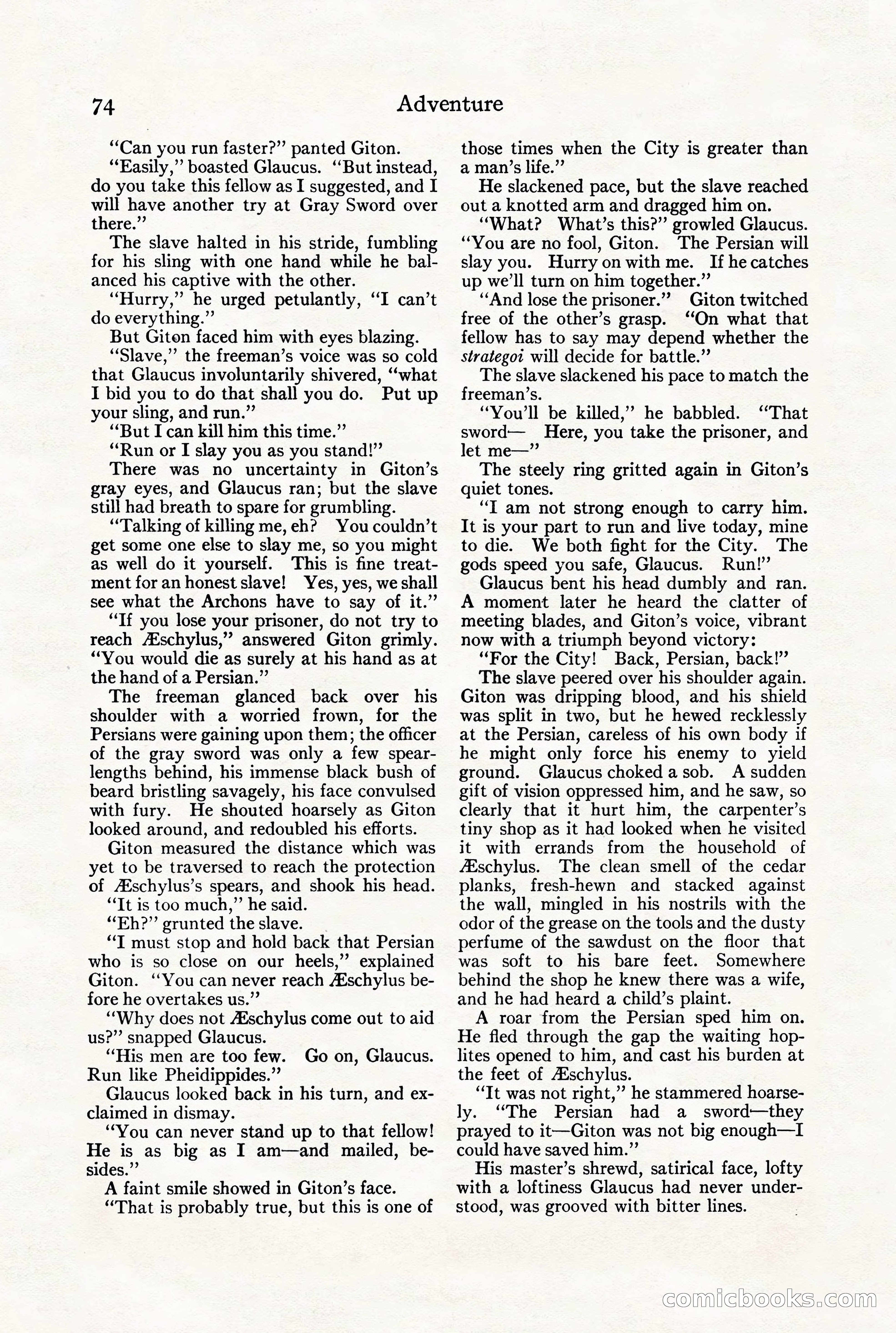 Adventure Magazine, July 23, 1926 — page 78 of 196
