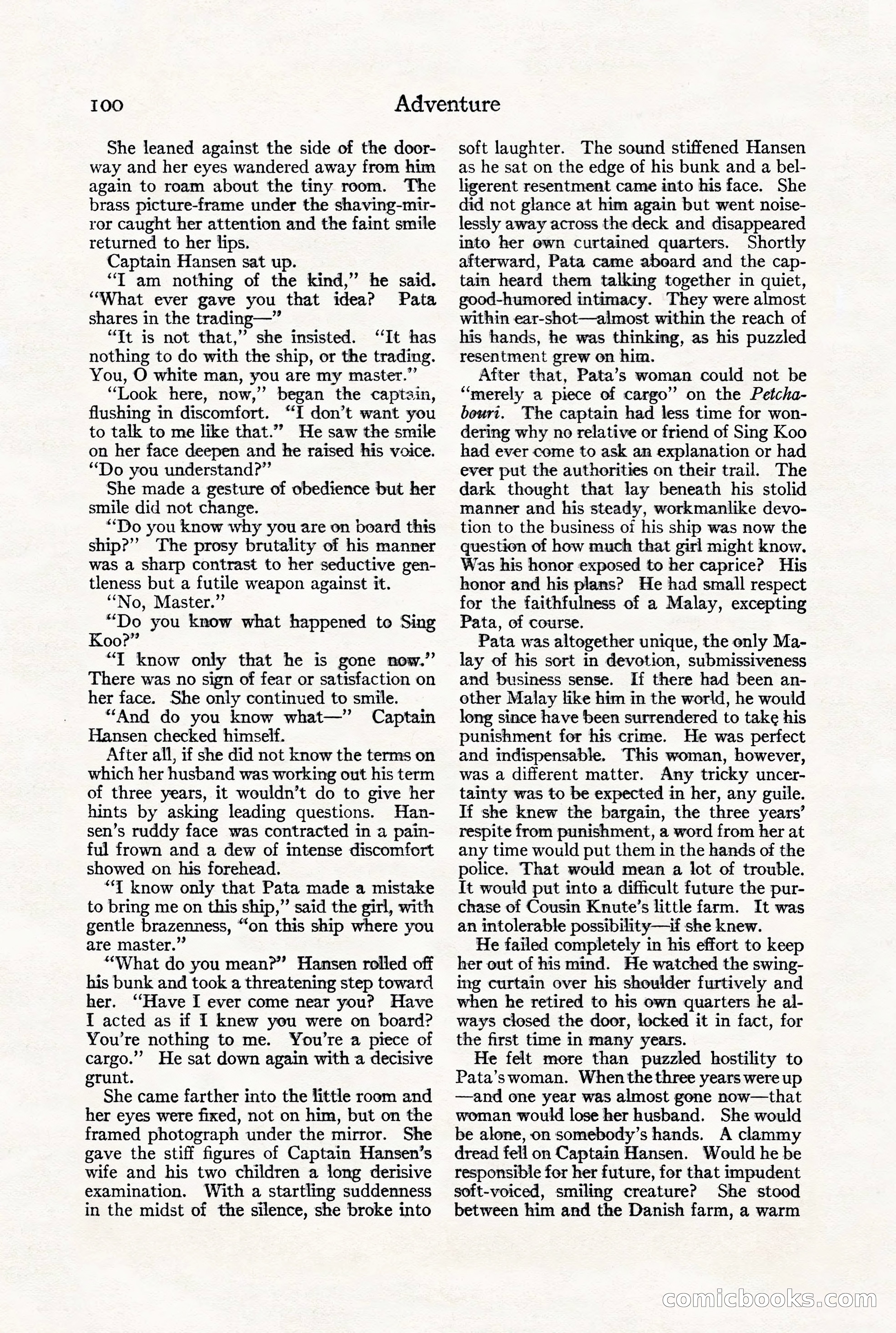Adventure Magazine, July 23, 1926 — page 104 of 196