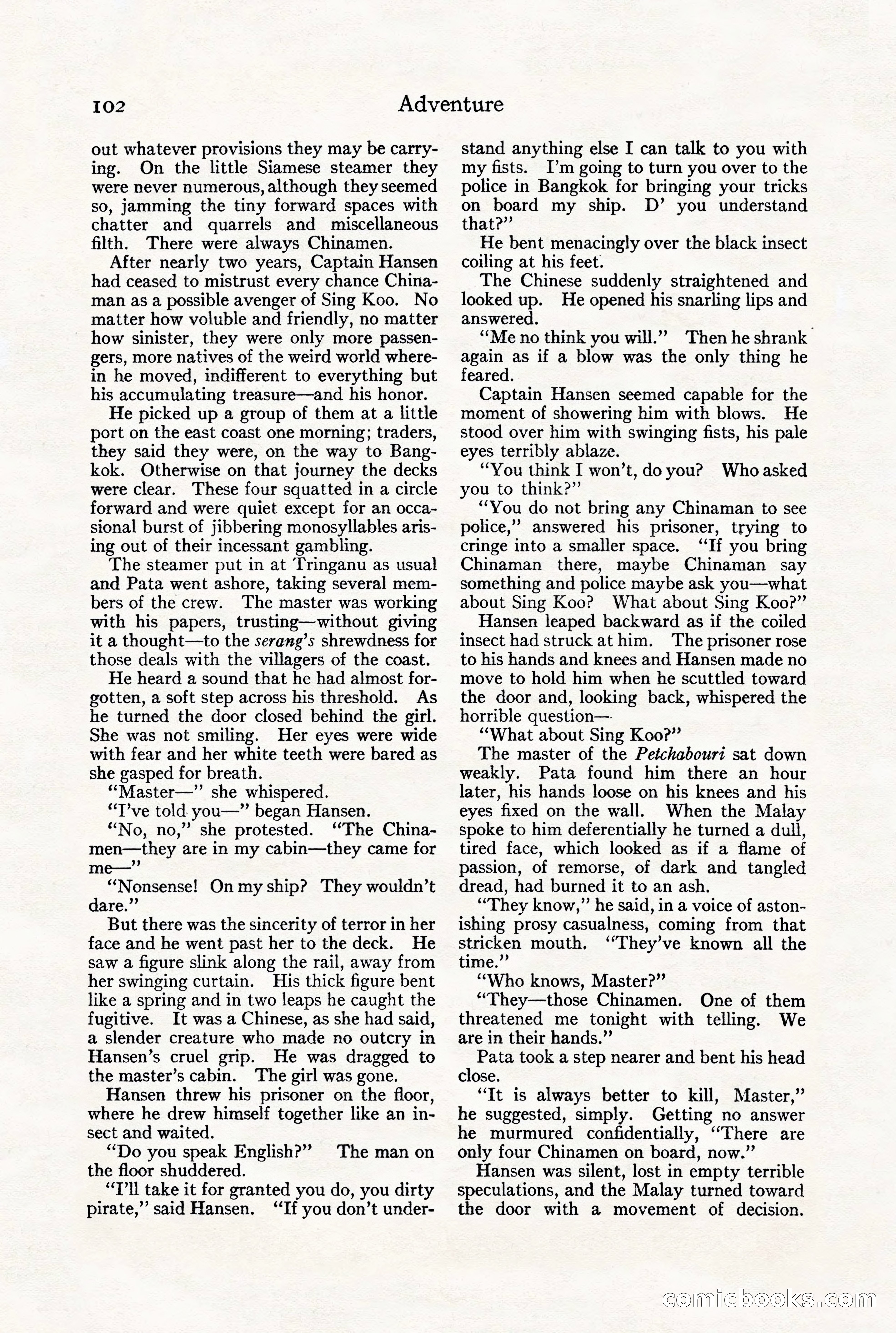 Adventure Magazine, July 23, 1926 — page 106 of 196