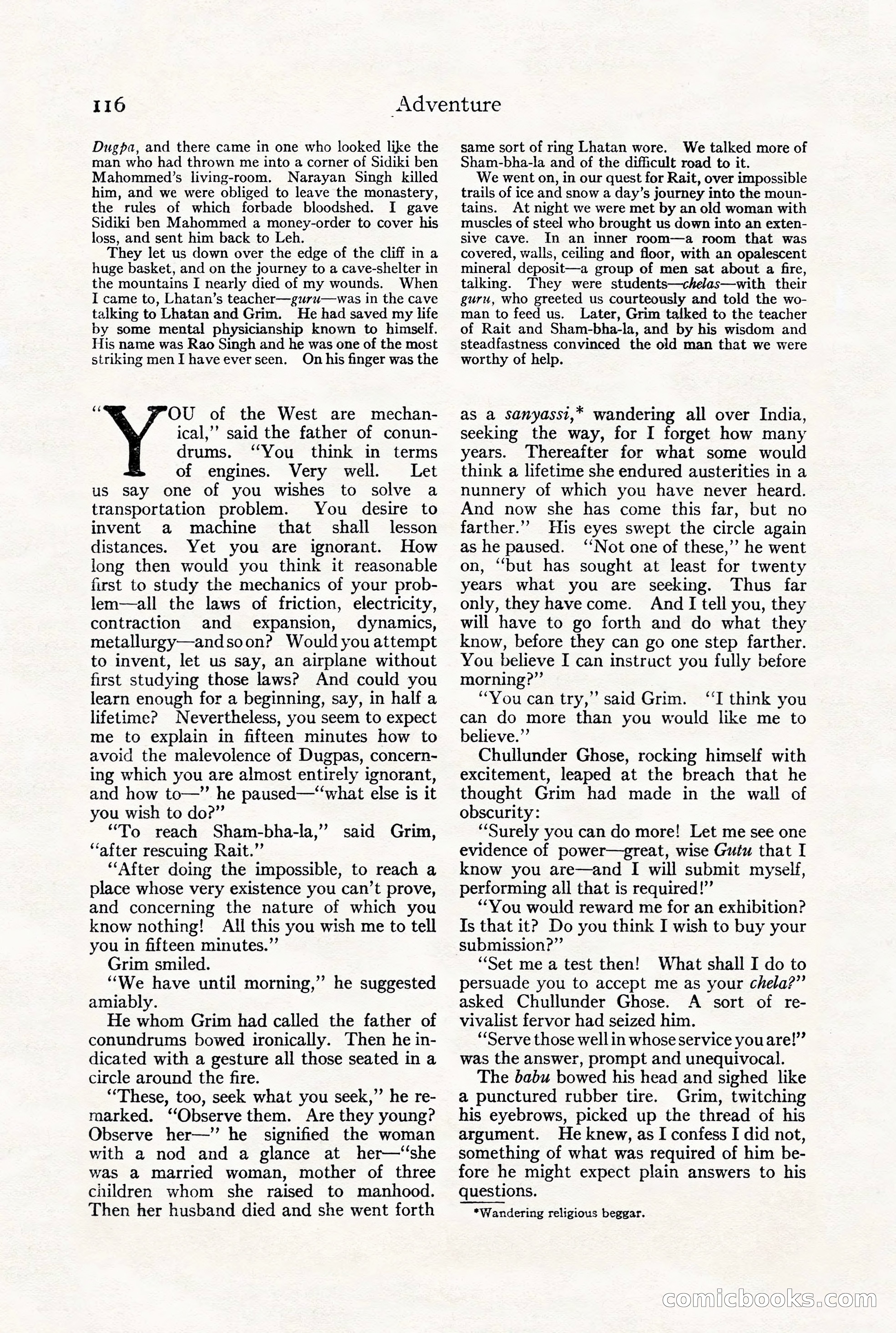 Adventure Magazine, July 23, 1926 — page 120 of 196