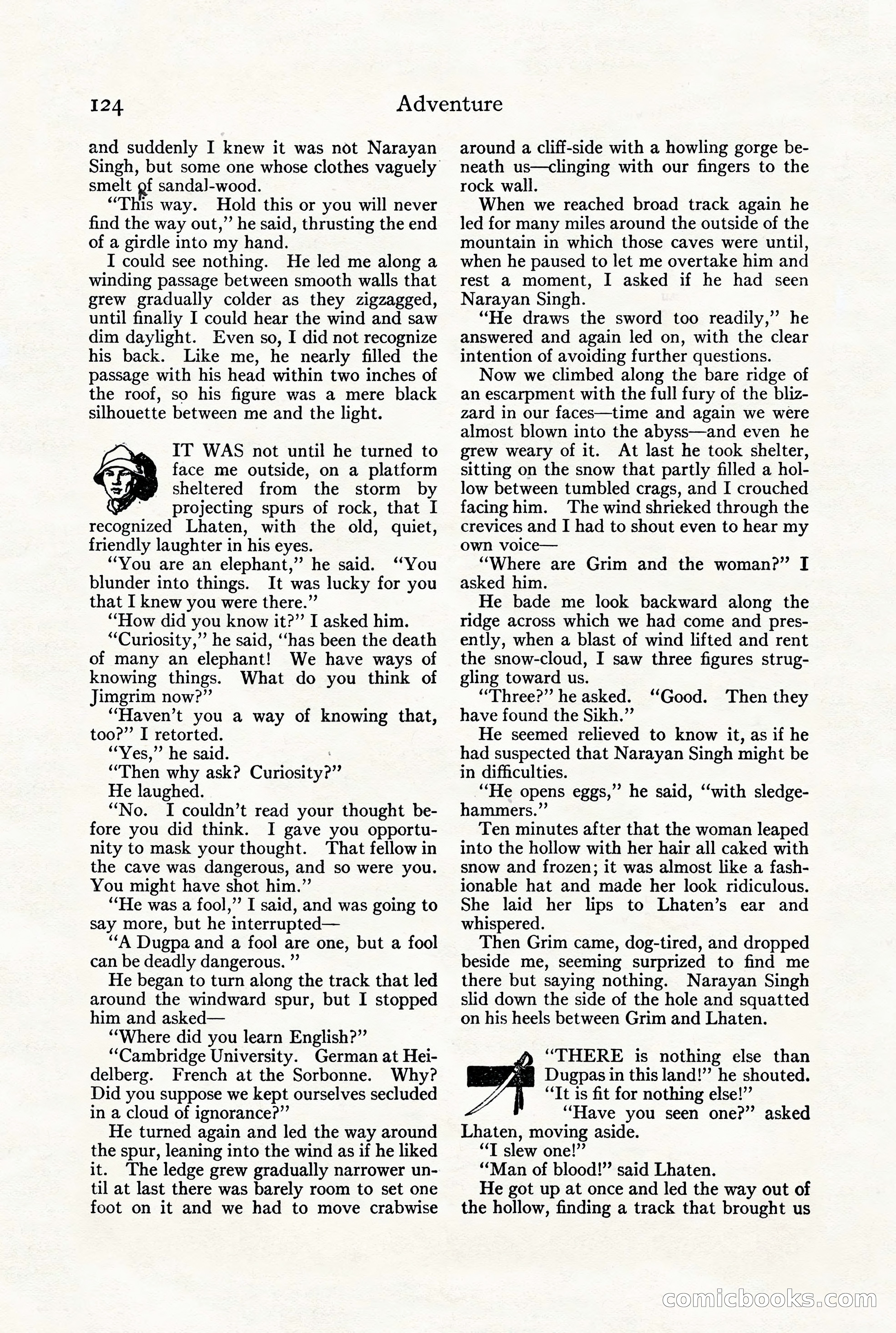 Adventure Magazine, July 23, 1926 — page 128 of 196