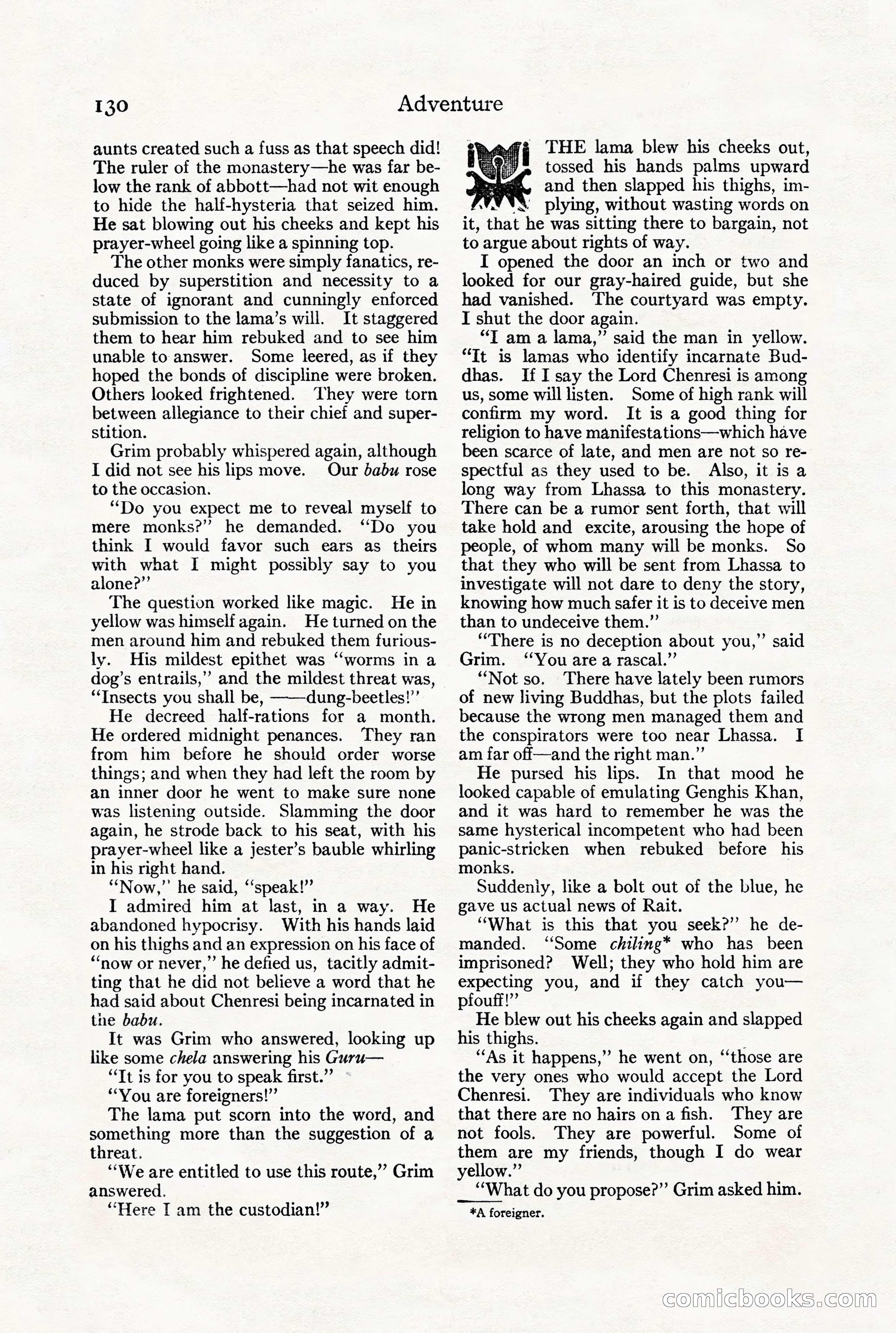 Adventure Magazine, July 23, 1926 — page 134 of 196