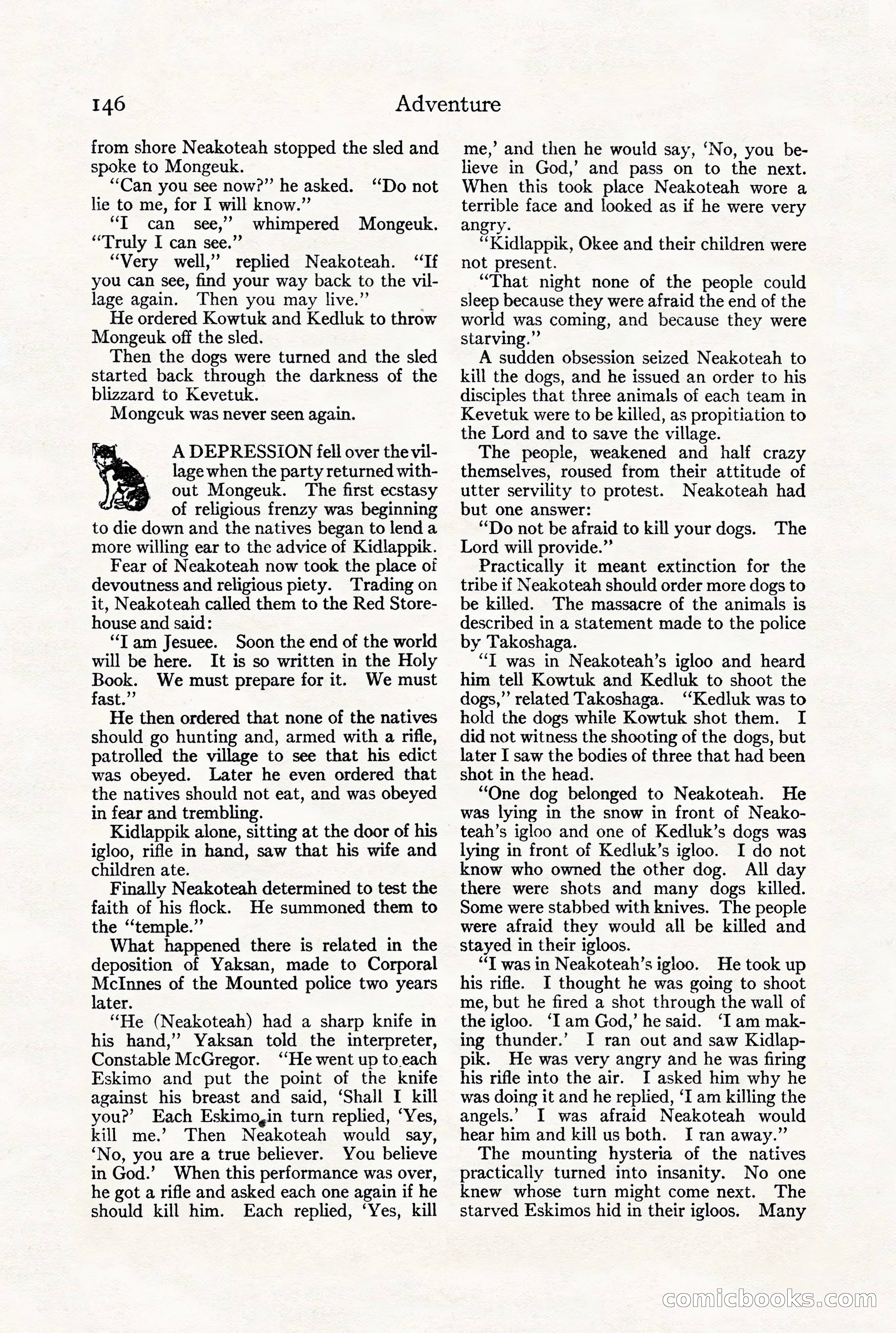 Adventure Magazine, July 23, 1926 — page 150 of 196