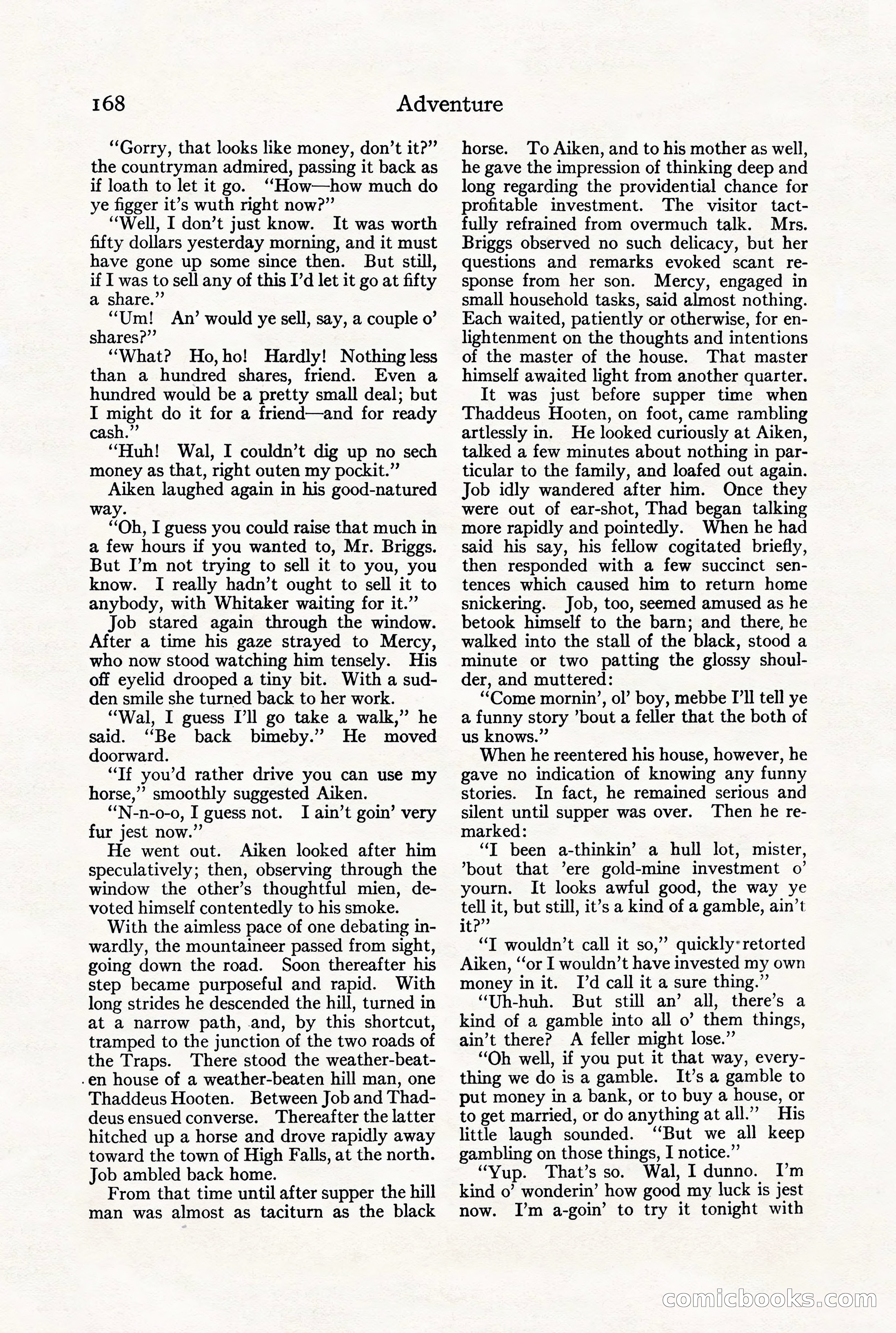 Adventure Magazine, July 23, 1926 — page 172 of 196