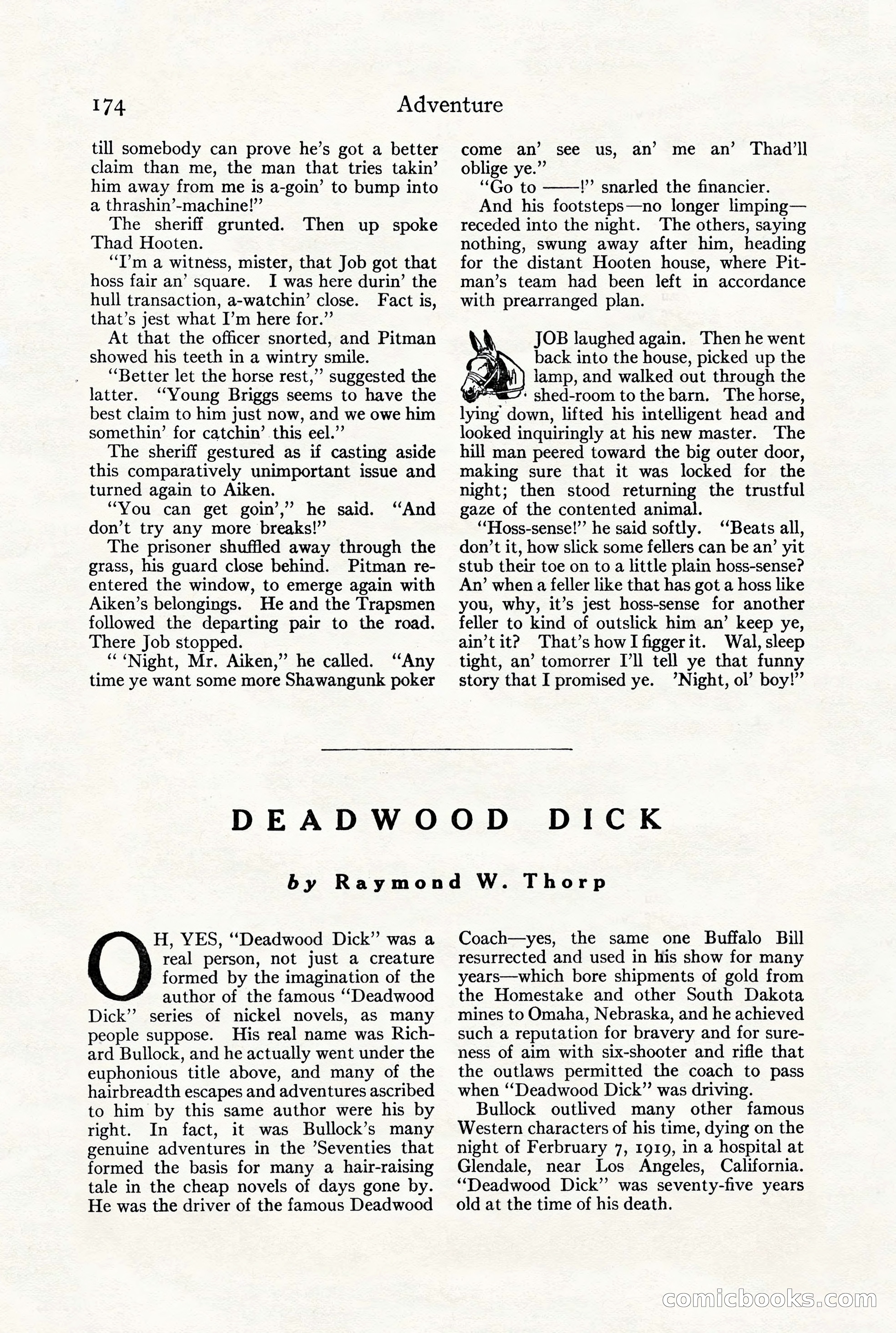 Adventure Magazine, July 23, 1926 — page 178 of 196
