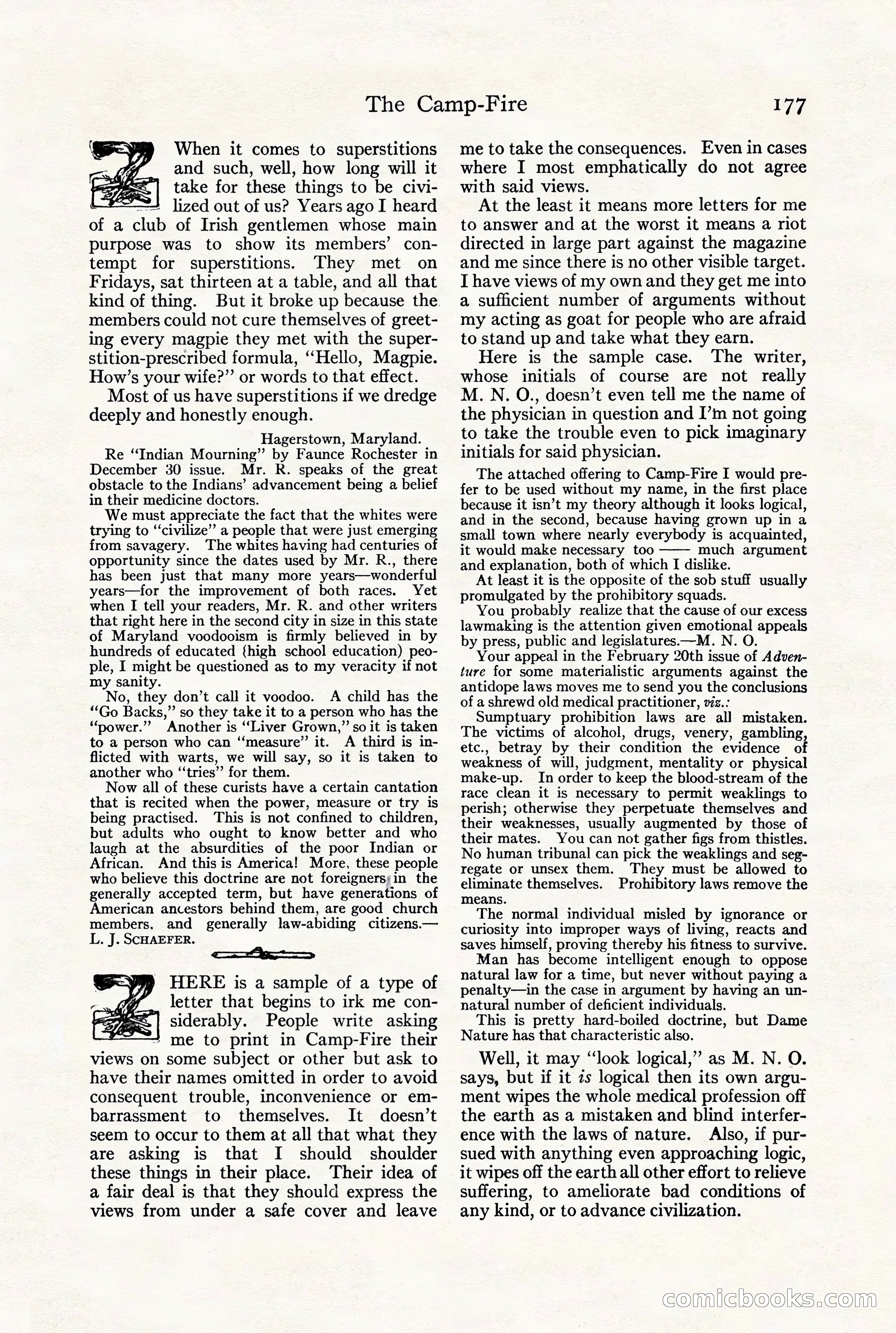 Adventure Magazine, July 23, 1926 — page 181 of 196