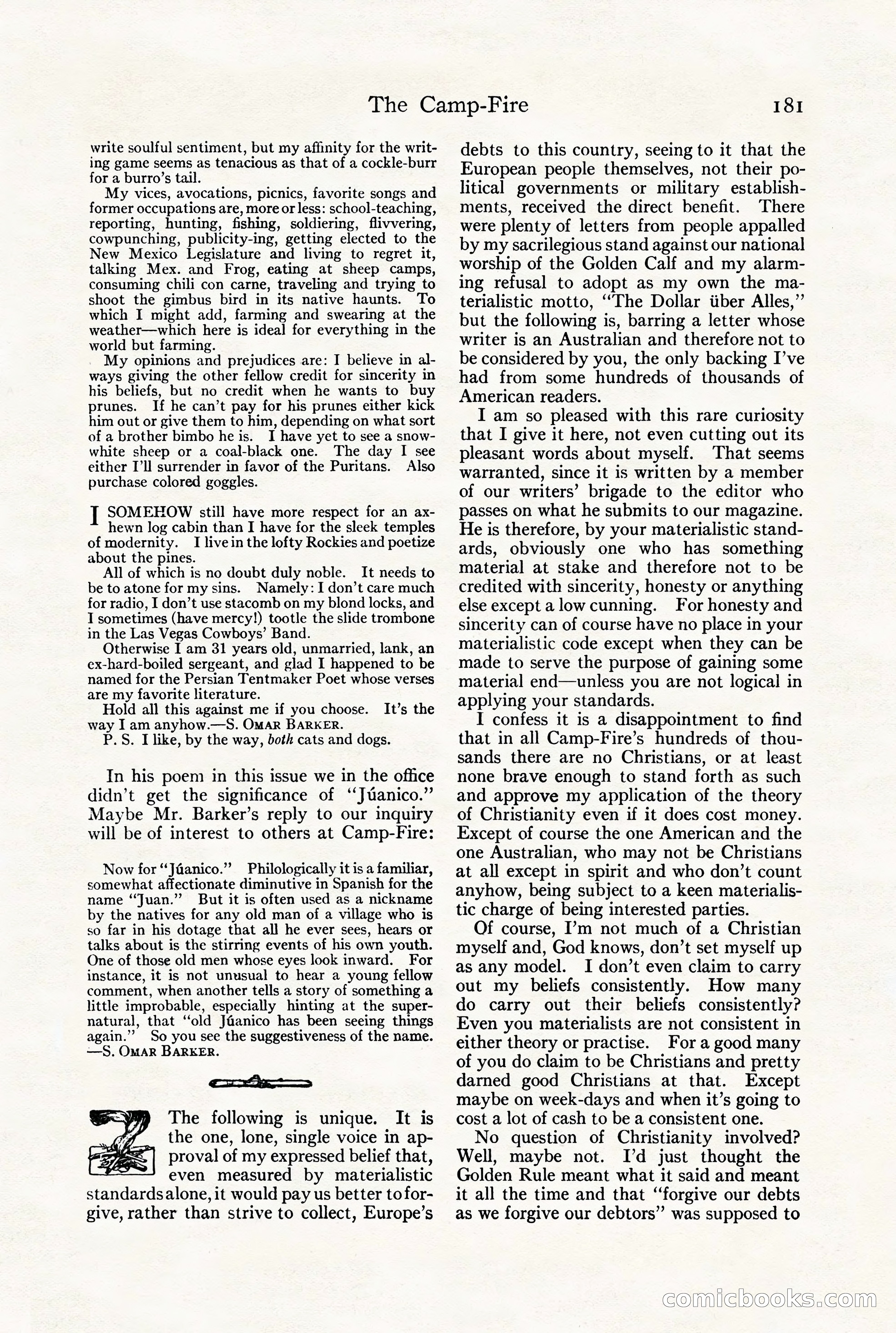 Adventure Magazine, July 23, 1926 — page 185 of 196