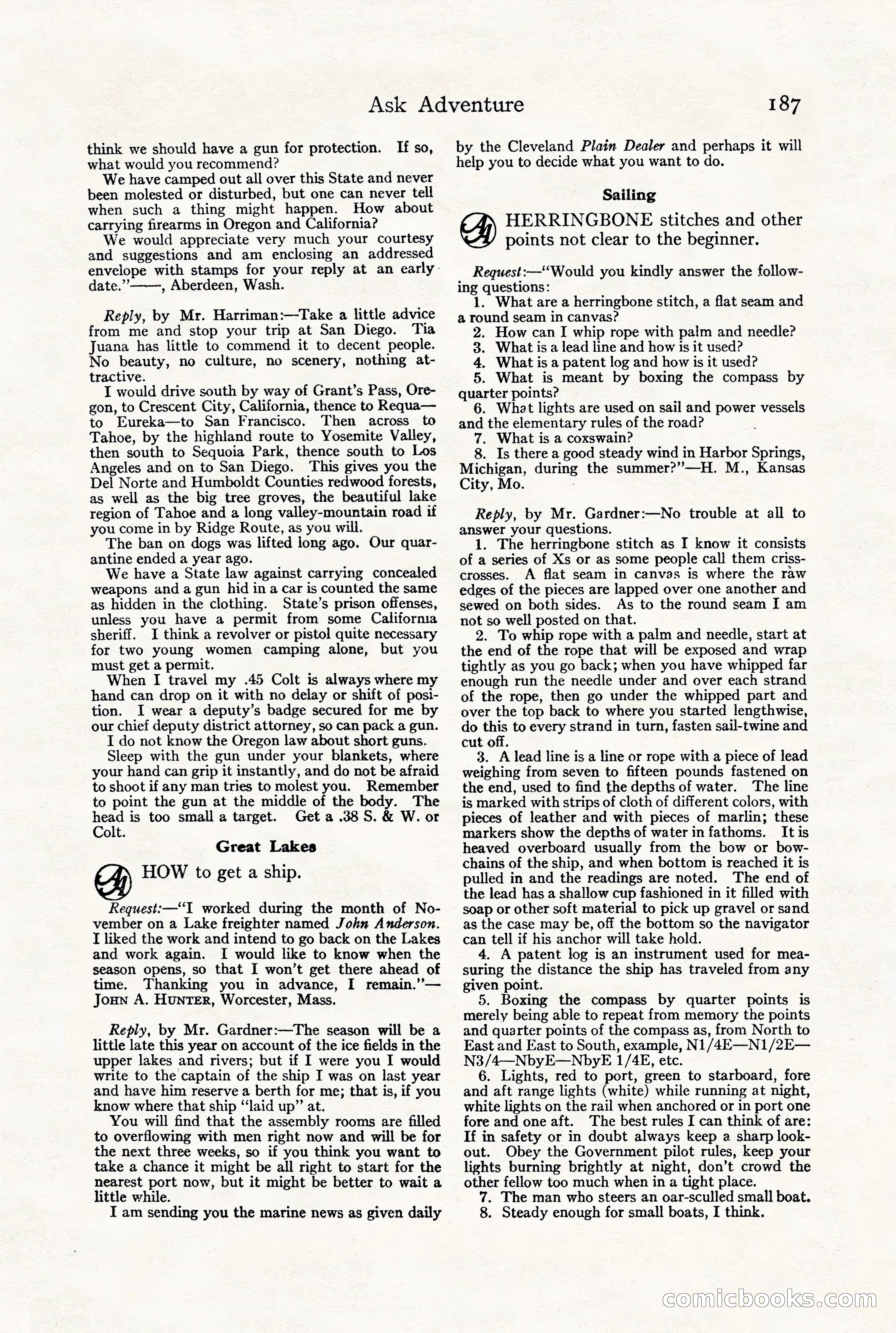 Adventure Magazine, July 23, 1926 — page 191 of 196