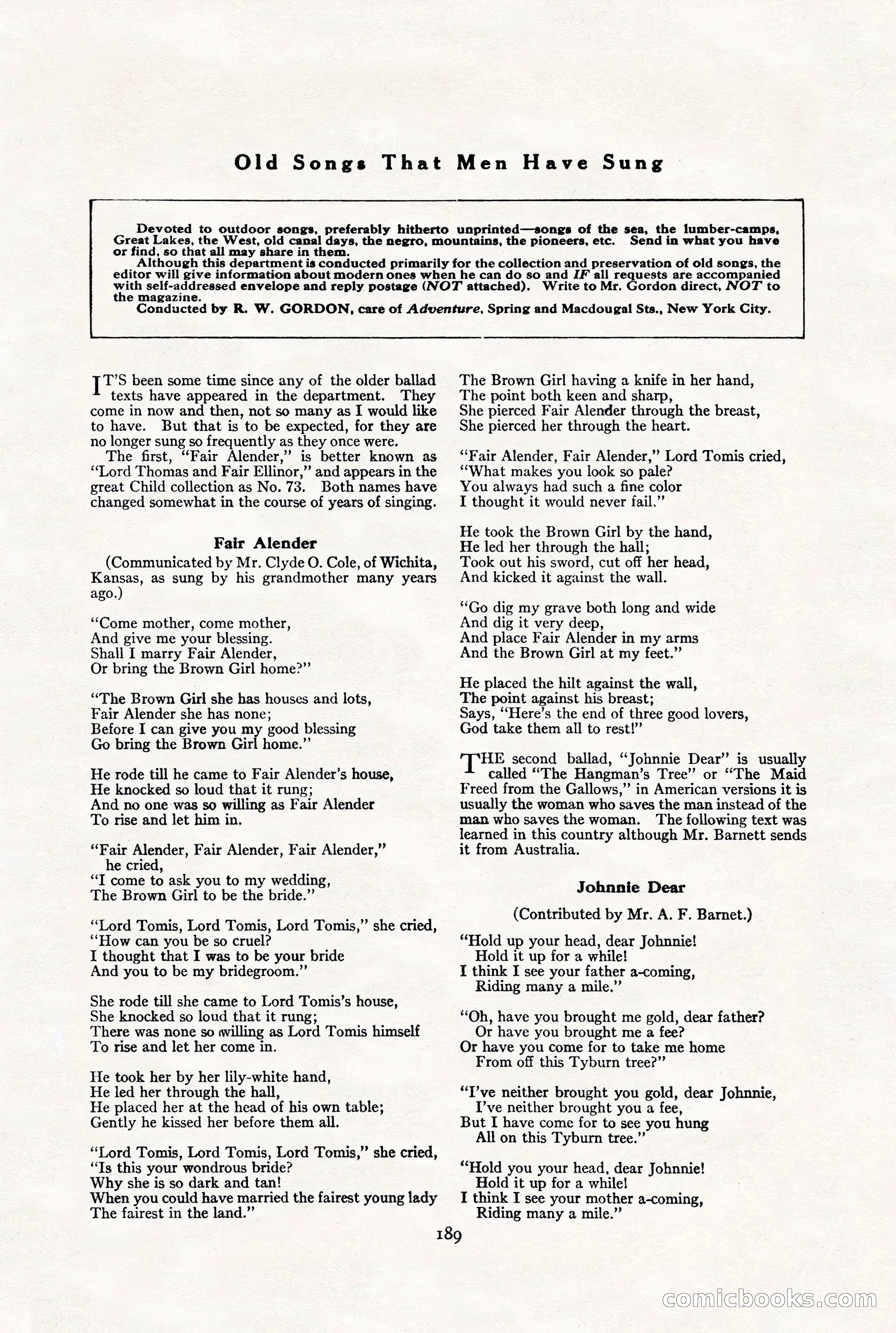 Adventure Magazine, July 23, 1926 — page 193 of 196