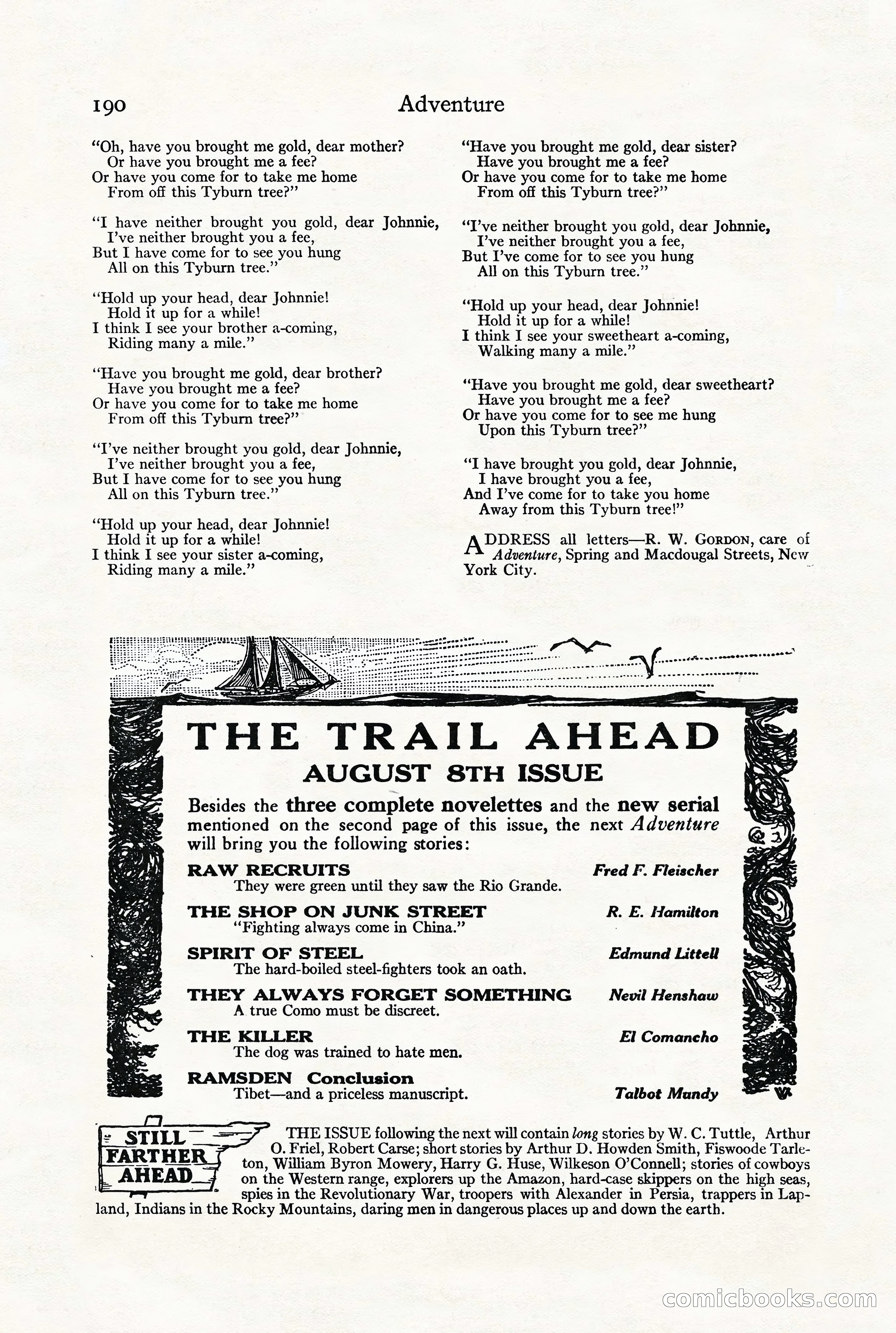Adventure Magazine, July 23, 1926 — page 194 of 196