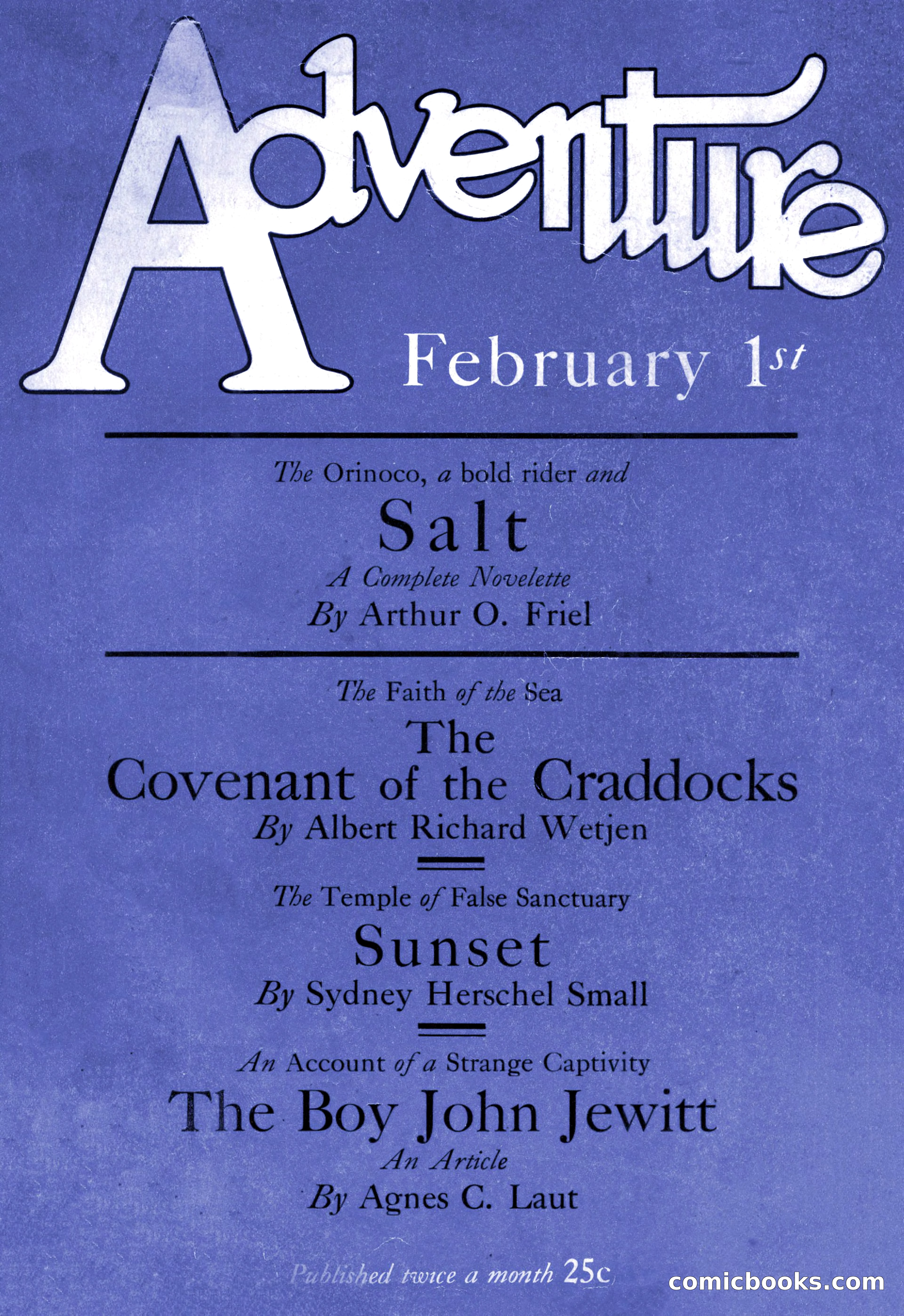 Adventure, February 1, 1927