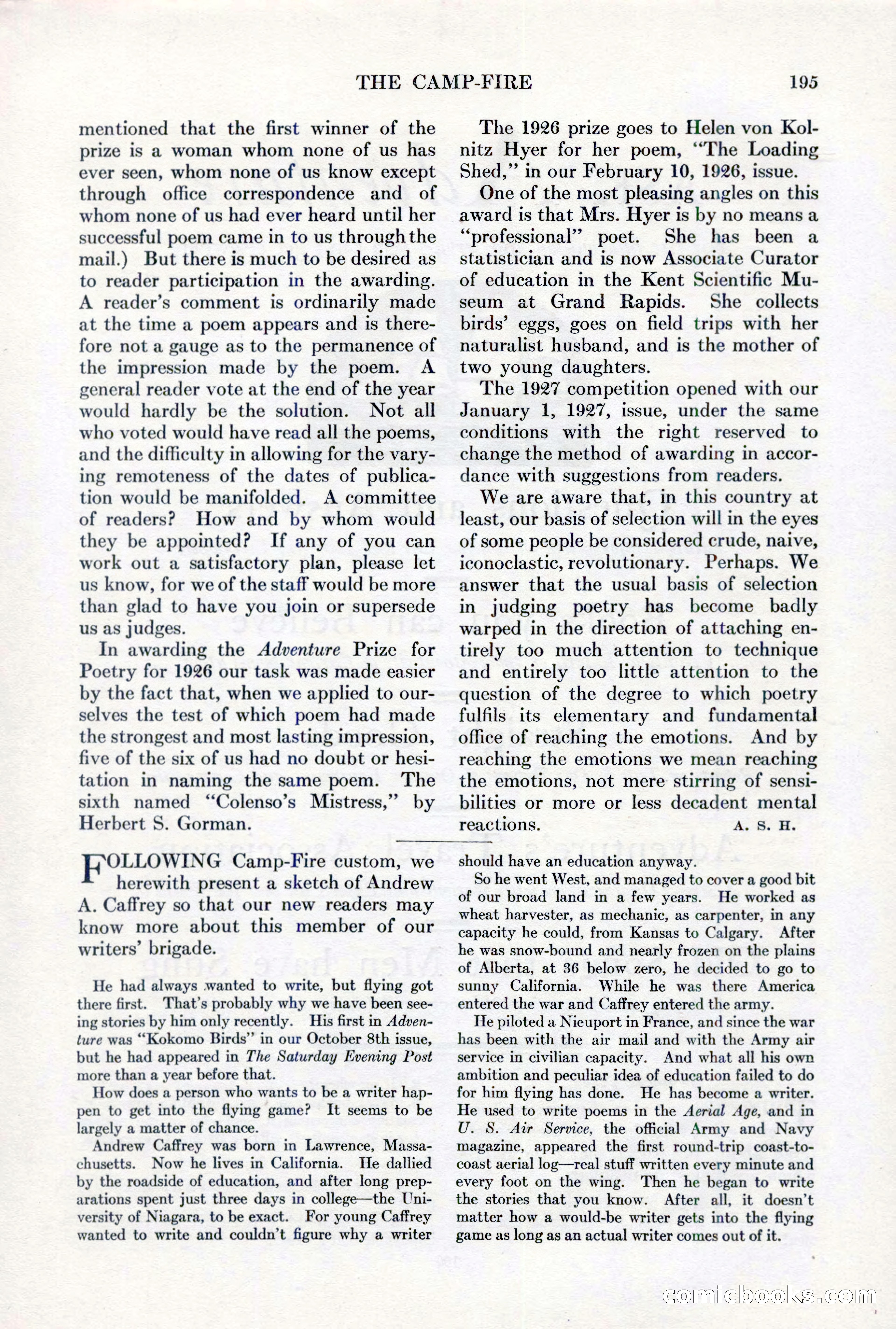 Adventure, February 1, 1927 — page 203 of 226