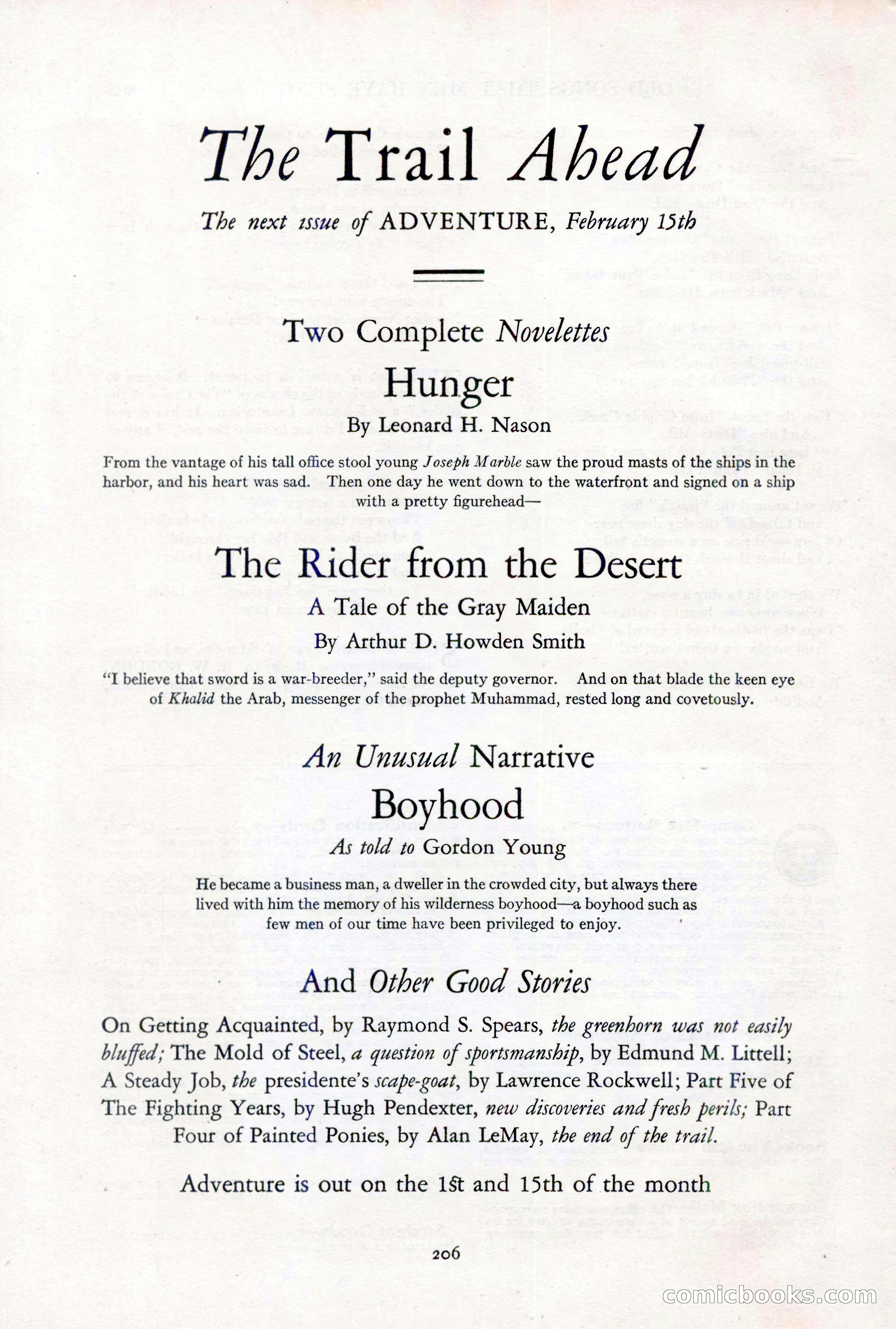 Adventure, February 1, 1927 — page 214 of 226